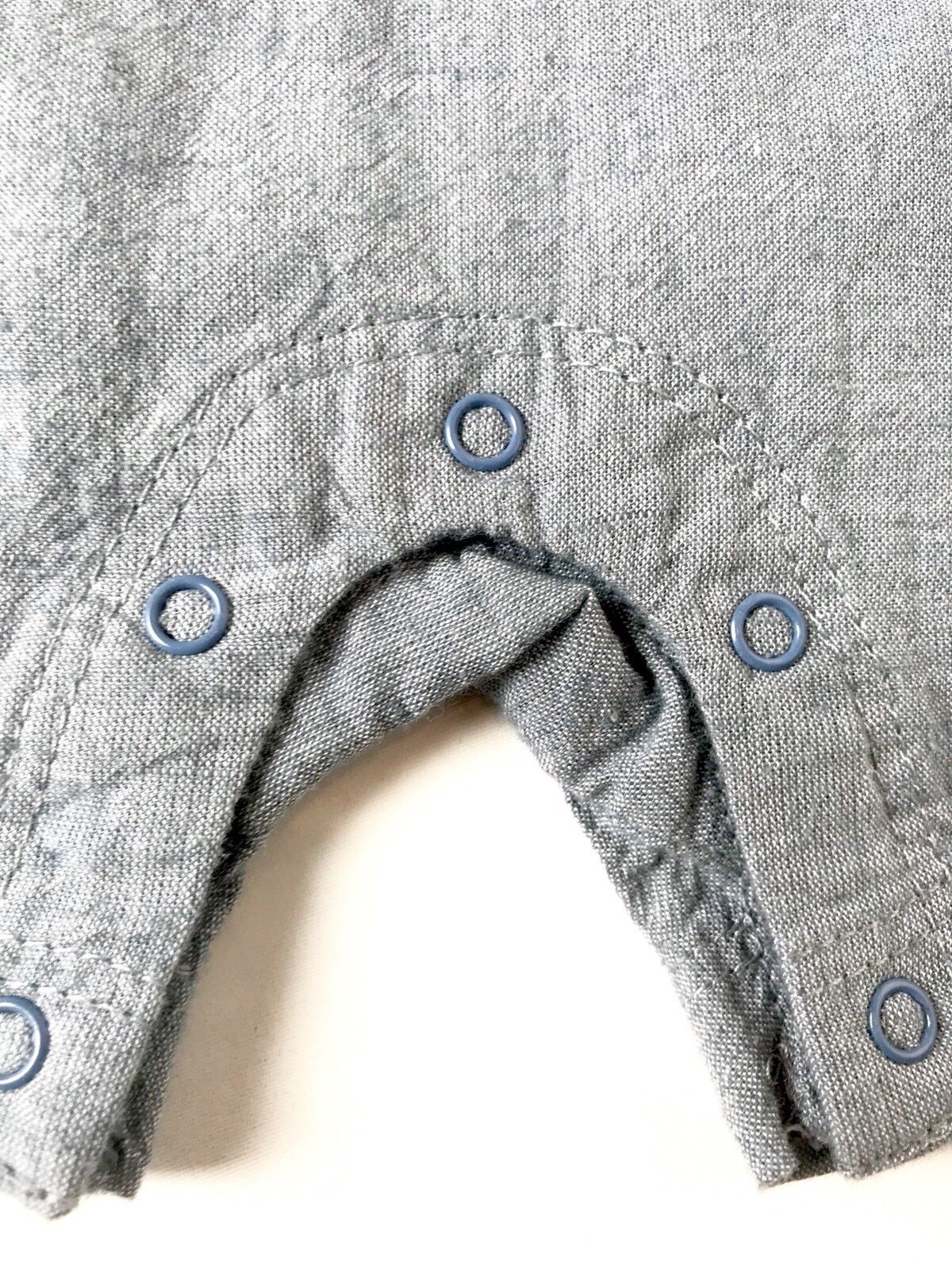 Tucker + Tate Linen Mix Chambray Hooded Romper.NWT Retails $39 Age 6 M