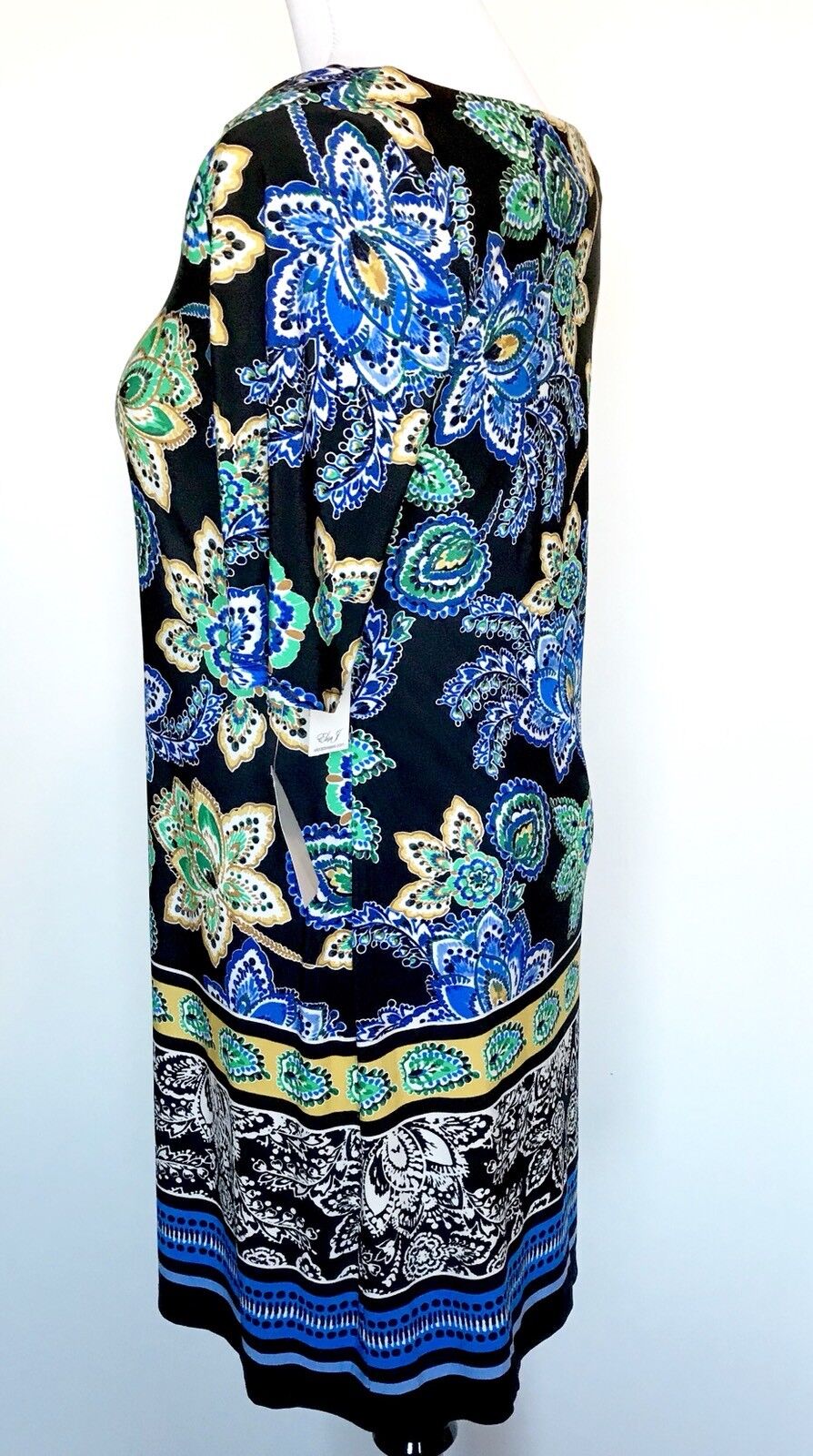 Eliza J Blue Floral Stretch Tunic Dress NWT Retails $118 Price $59 Size 6