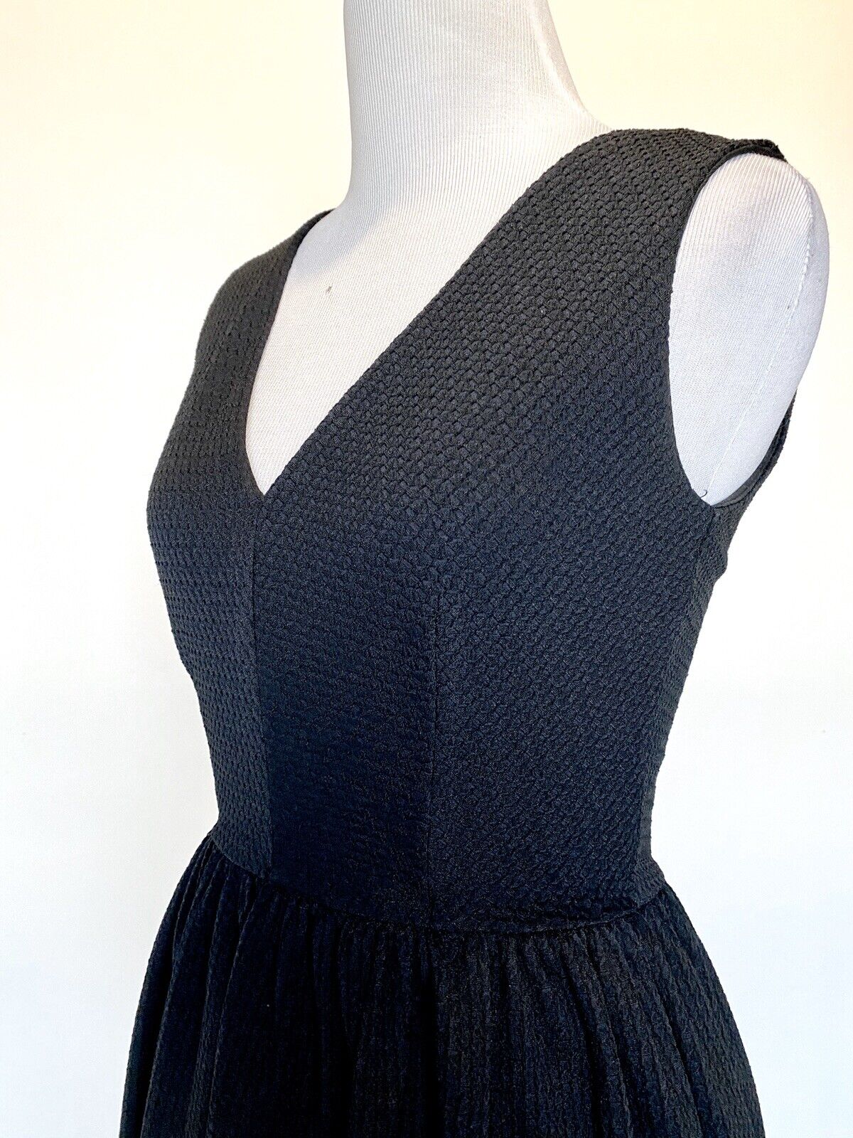 Little Black Dress Textured Stretch Skater Dress S Retail $88 Price $32 NWT
