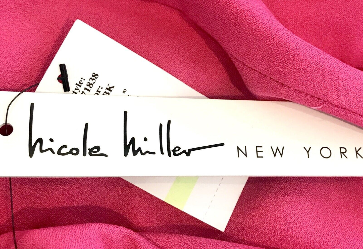 Nicole Miller  Black & Pink Lace Neck Dress NWT Retails $138 Price $45 Size 4