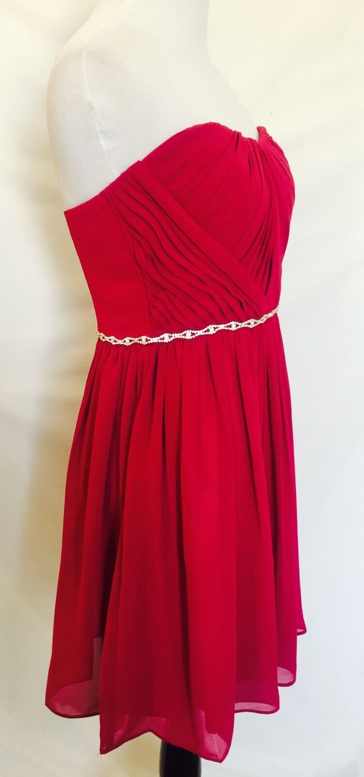 A.Drea Pink Prom Formal Diamante Strapless Dress. NWT Retail $98 Price 38
