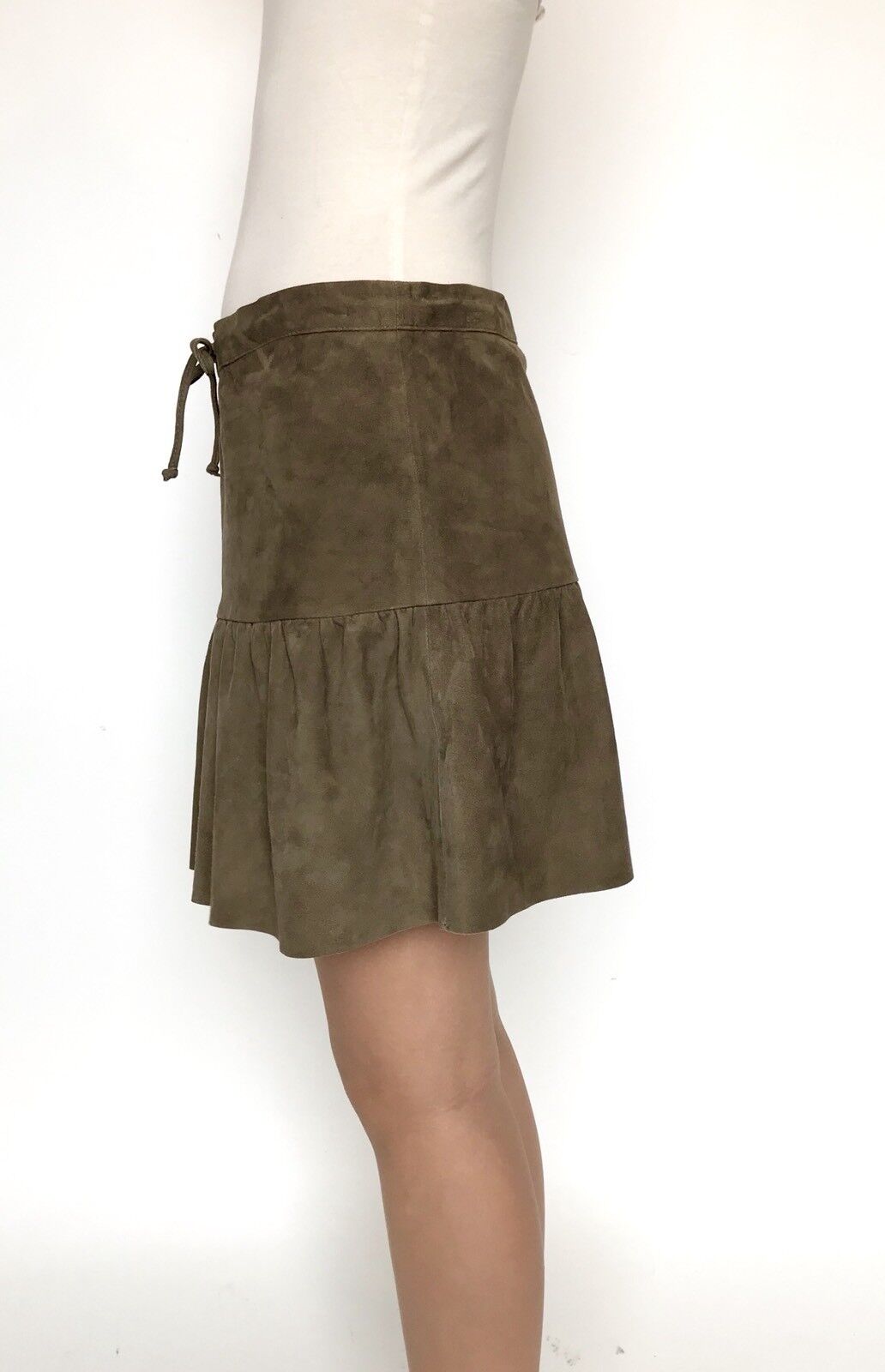 AllSaints Haslam Suede Leather Skirt NWT Size 0 Retails $360 Price $158 NWT