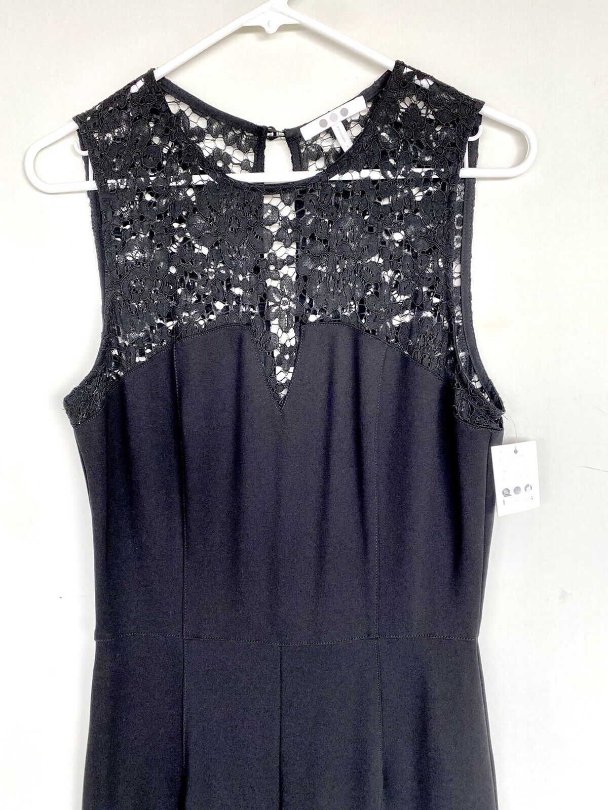 Black lace neck jumpsuit retail $194 price $65 size S NWT