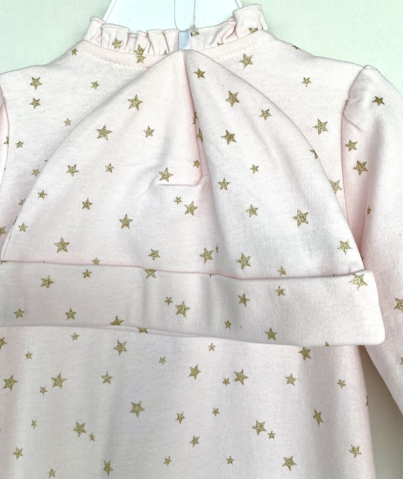 Little Me 2 Piece Bodysuit With Hat Pink Sparkle Stars 9 Months NWT Price $16