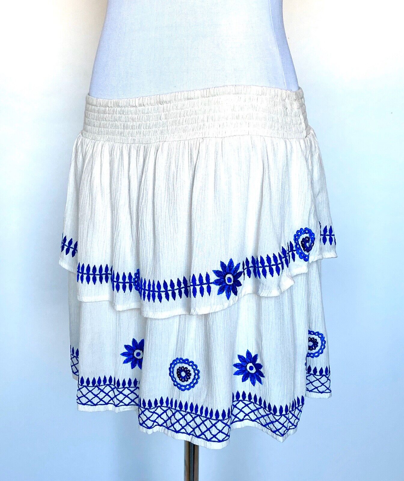 Anthropologie Rahi Cali Boho Embroider Skirt Retail $88 Price $29 S NWT