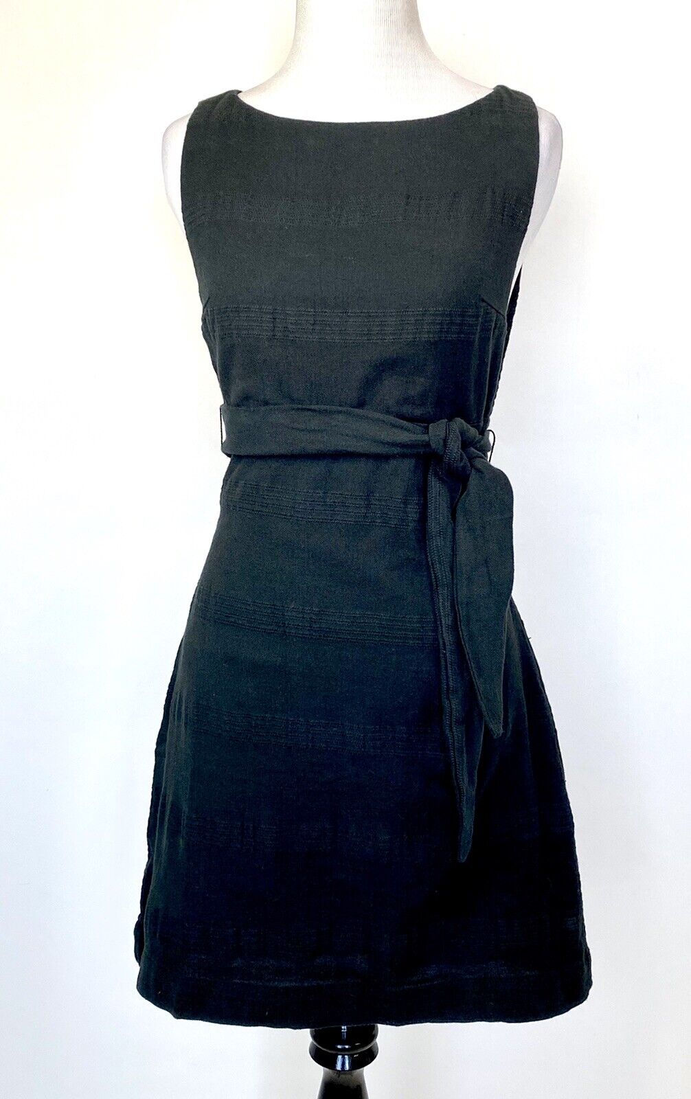 Free People Keyhole Back Cotton Linen Mix Dress Sz XS Retail $58 Price $44 NWT