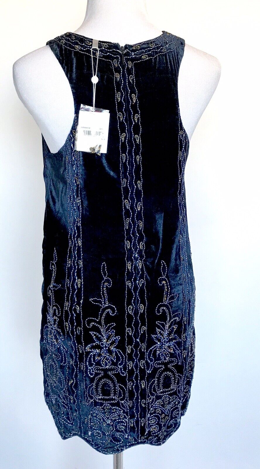Haute Hippie Vintage Velvet Bead Dress Sz 4 Retail $695 Price $199 NWT Authentic
