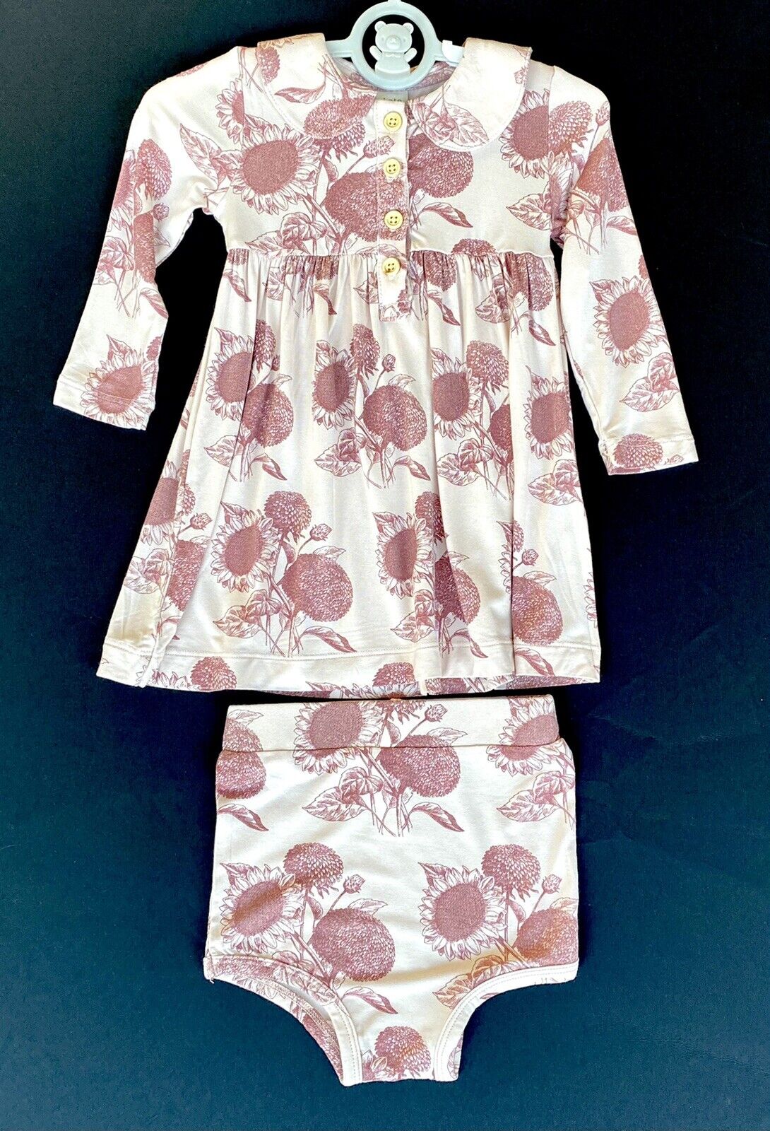 Kate Quinn Bamboo Peter Pan Collar Dress & Bloomers Retail $50 Price $38 6-12 M