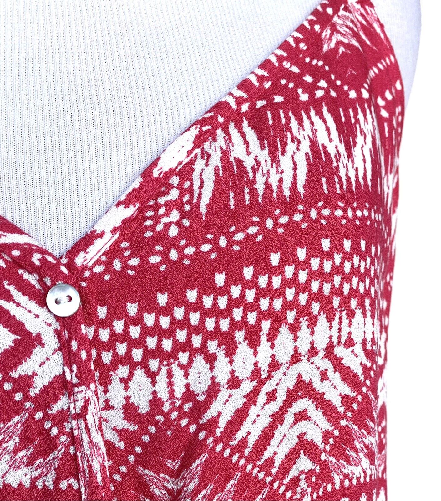 The Impeccable Pig Cherry Red Aztec Tank Top Retail $48 Price $19.20 Small