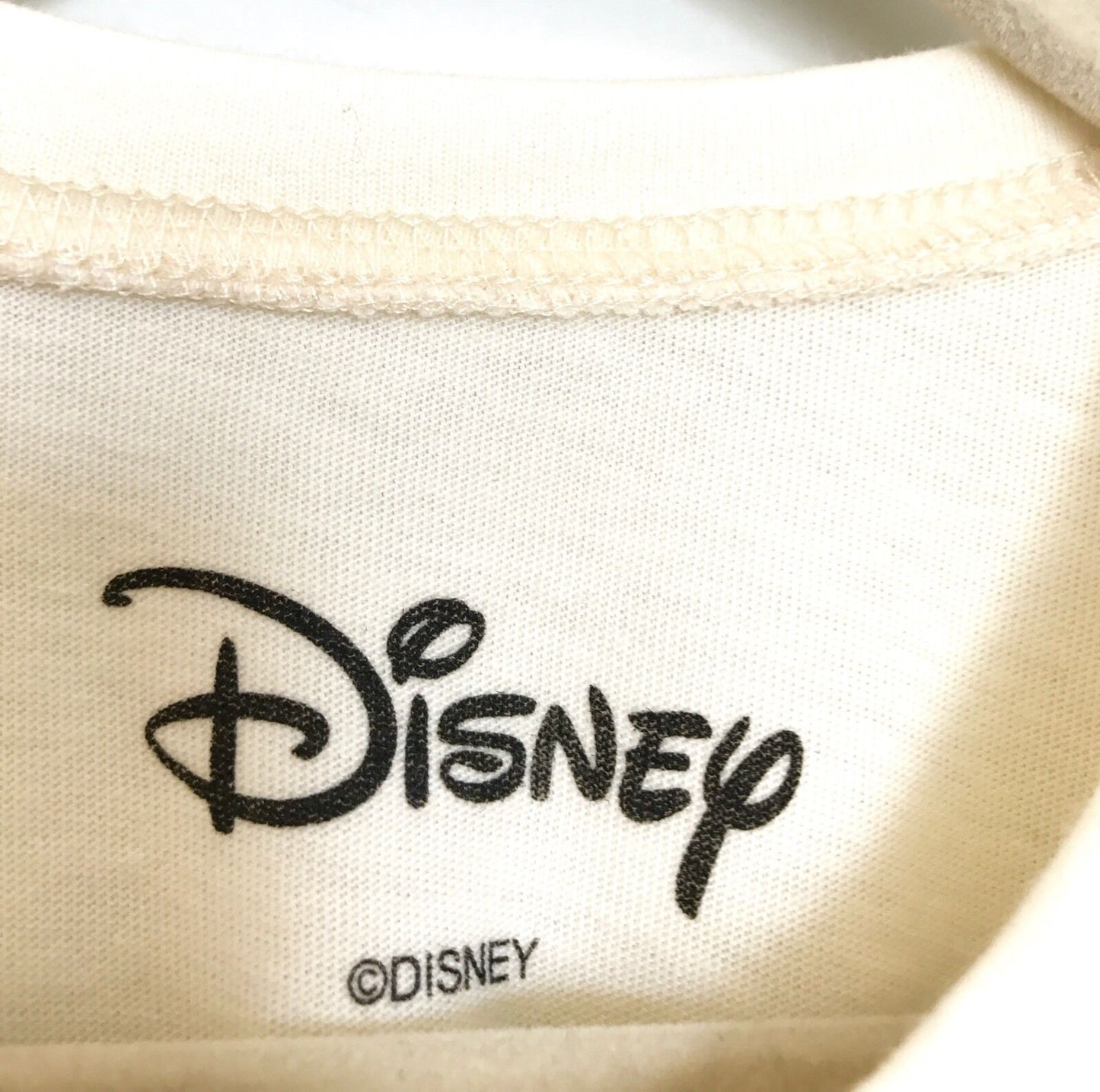 Disney Classic Mickey Mouse Tee. Distressed Fabric. Price $18 Cream Cotton.