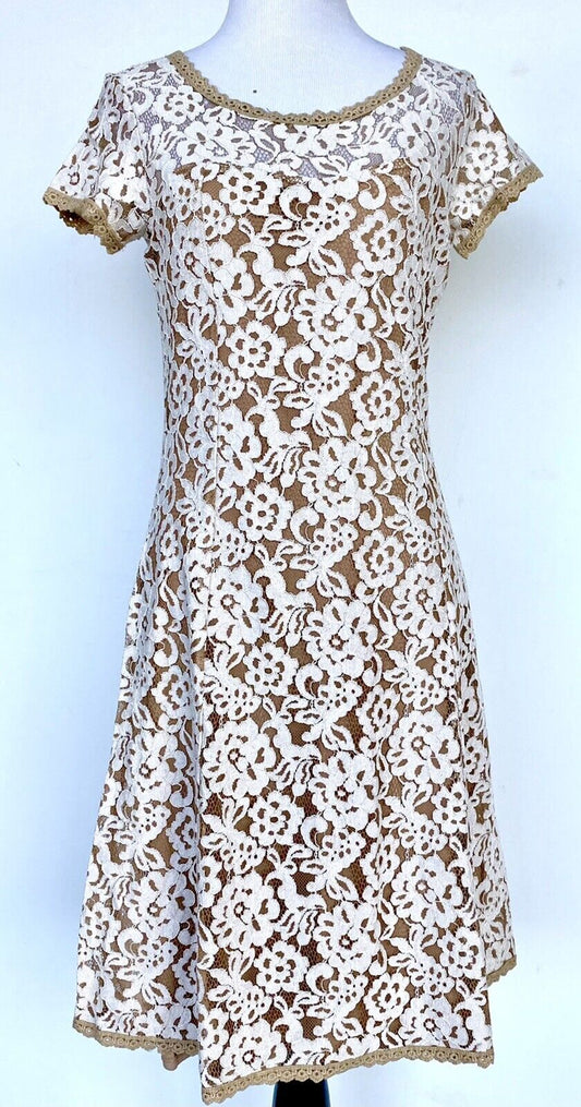 Sundance Sweetheart Lace Dress Retails $148 Price $79 Sz XS NWT Tan/ Beige