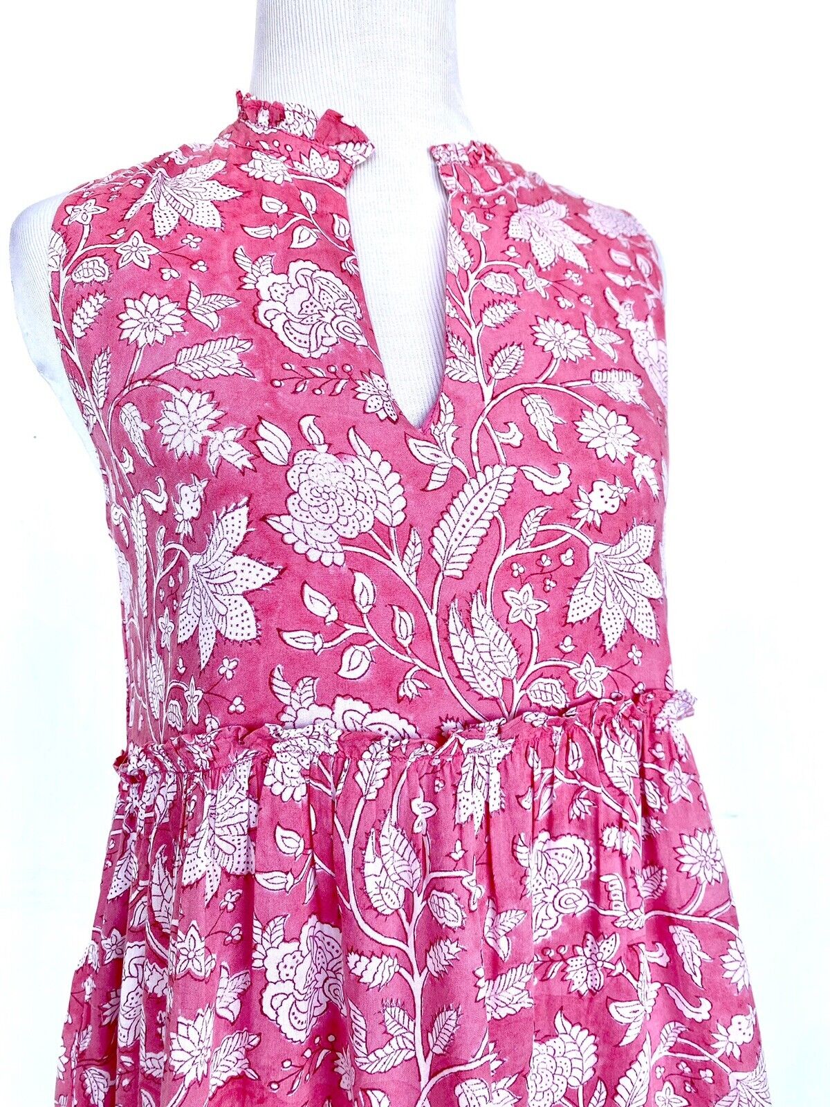 J Marie Emilia Rose ruffle tier dress size M Retail $140 Price $70 pink