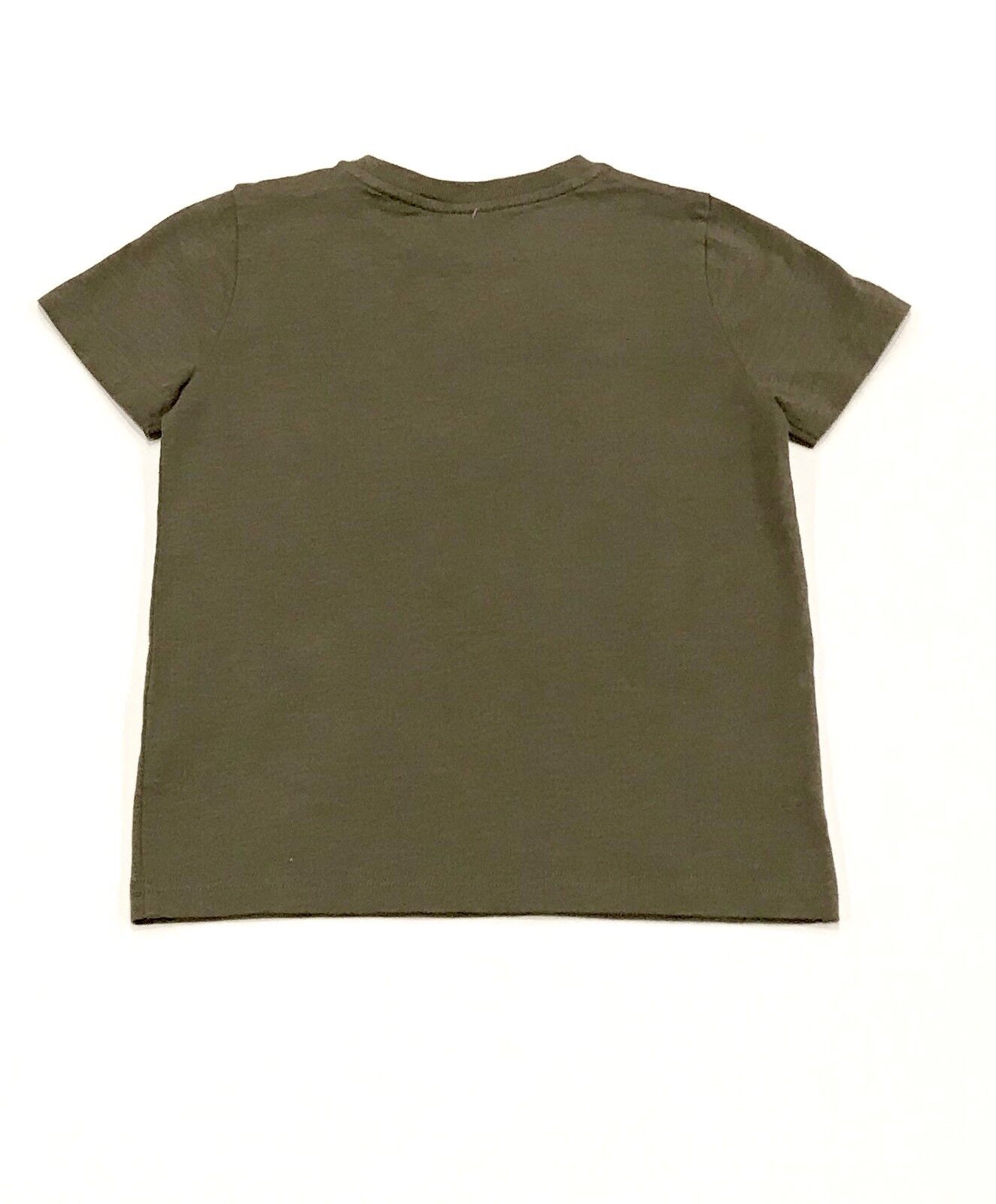 Mini Boden Khaki & Orange Monkey Appliqué Tee. 3-4 Year Retail $29 Price $22 NWT