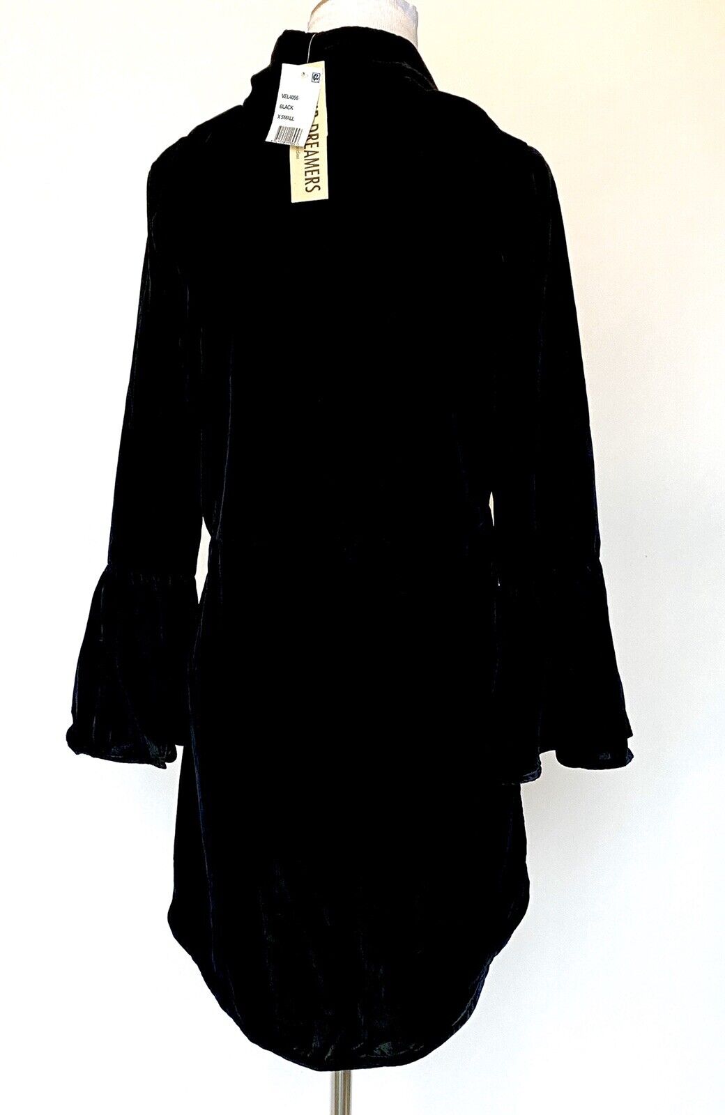 4our Dreamers Black Velvet Rose Embroidered Dress.Retails $158 Price $39 NWT