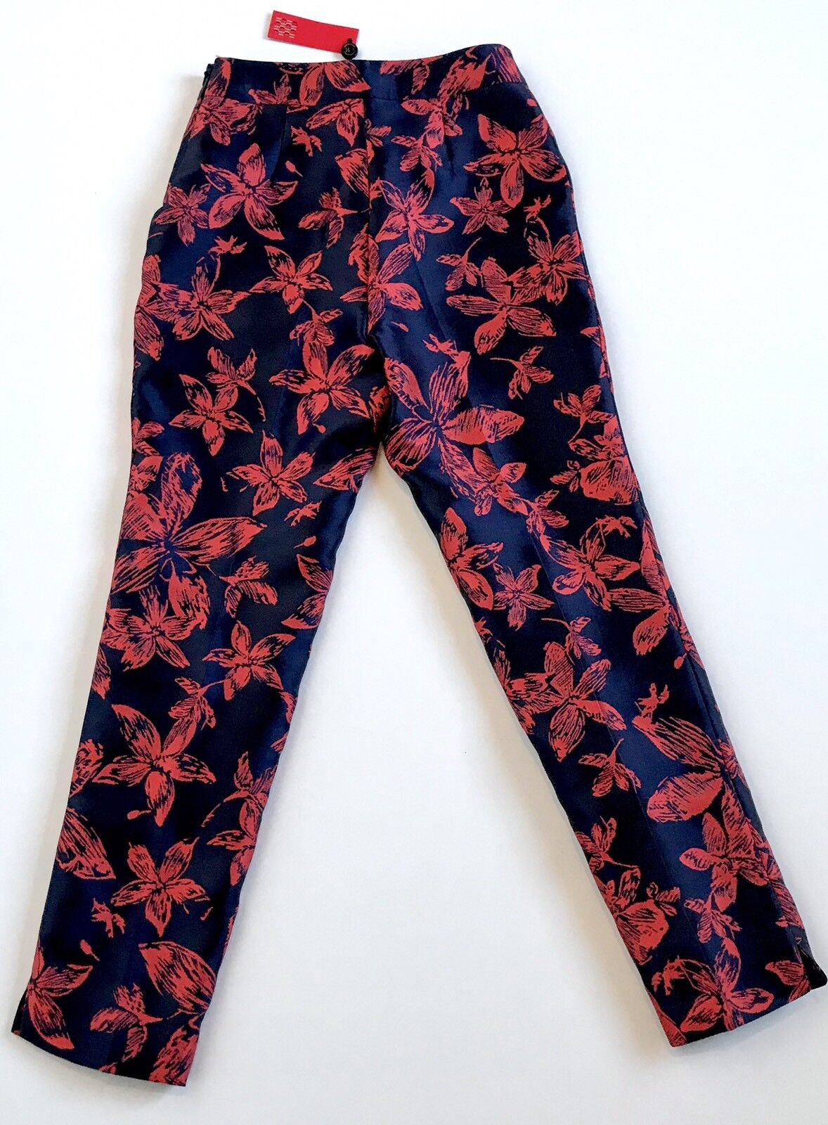 Carolina Herrera Silk Mix Formal Floral Pant.NWT Retail $480 Price $195 Size 2