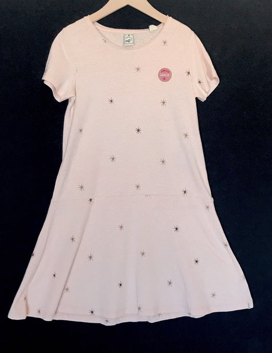 Scotch R'Belle Pink Star Linen & Cotton Dress. NWT Age 10 Retail $72 Price $39