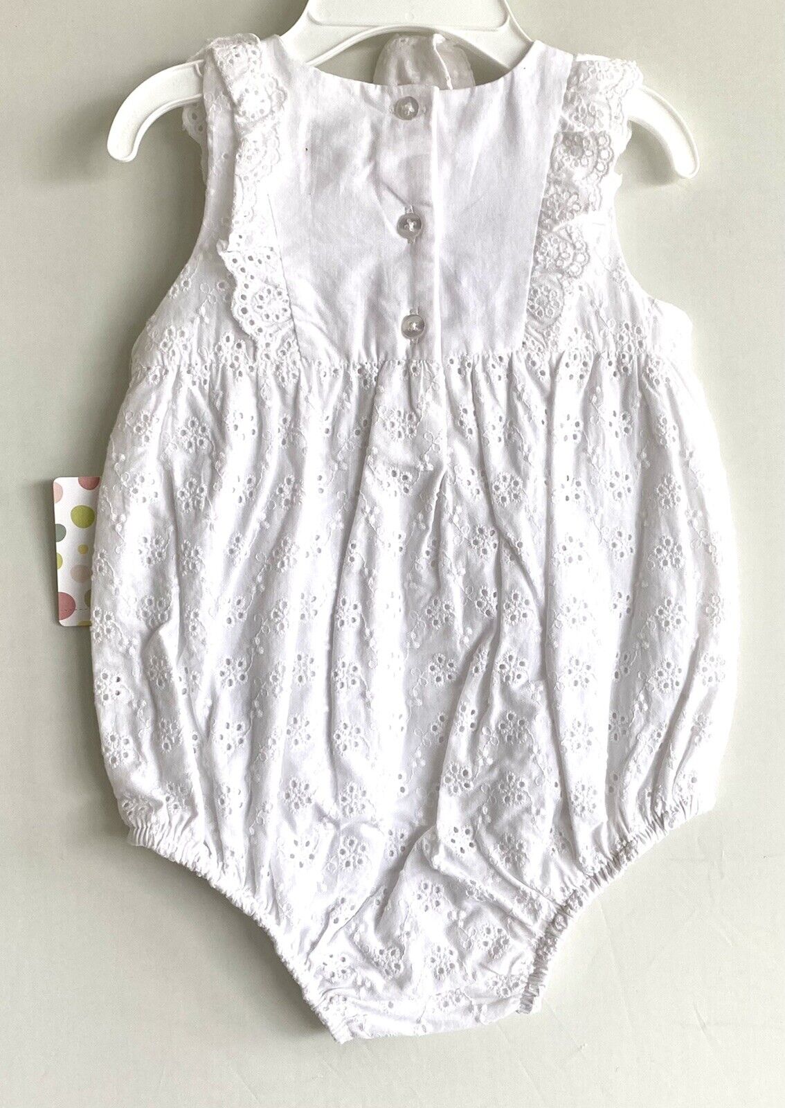 Little Me 2 Pc Eyelet Bunny Bubble Romper & Headband 12M NWT Retail 32 Price $22