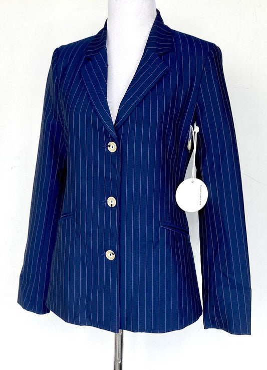 Staud Tunnel Blazer Navy pinstripe retail $245 price $76 size 0