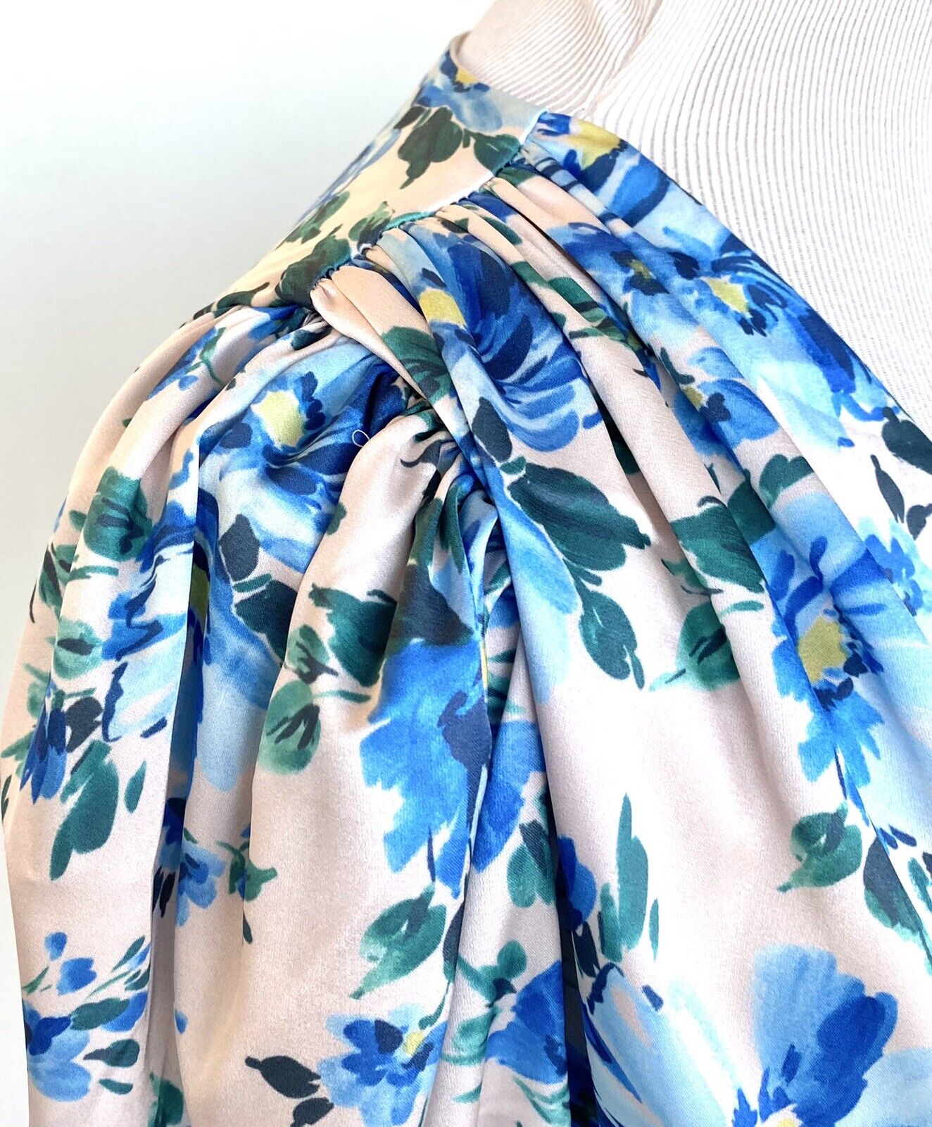 Alexia Admor Satin Pink Blue Wrap Dress Retail $245 Price $99 Size NWT