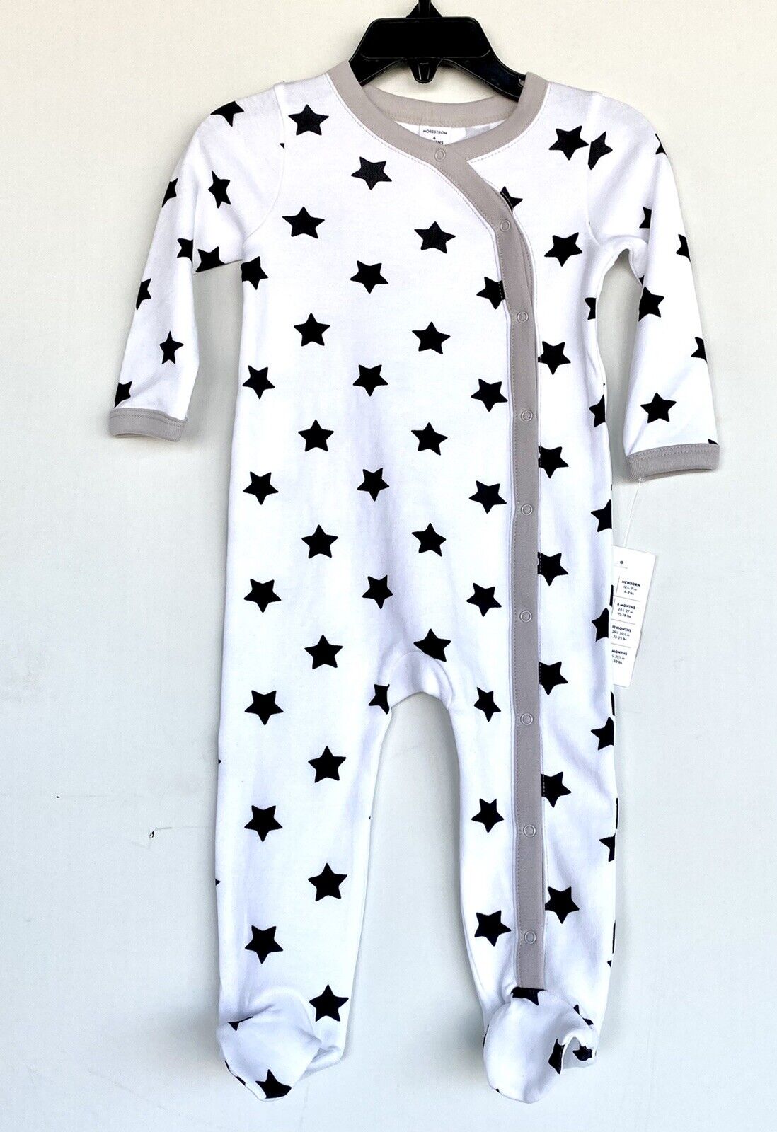 Nordstrom Baby Stars Soft 100% Cotton Sleepsuit Footie NWT  Price $25 6M