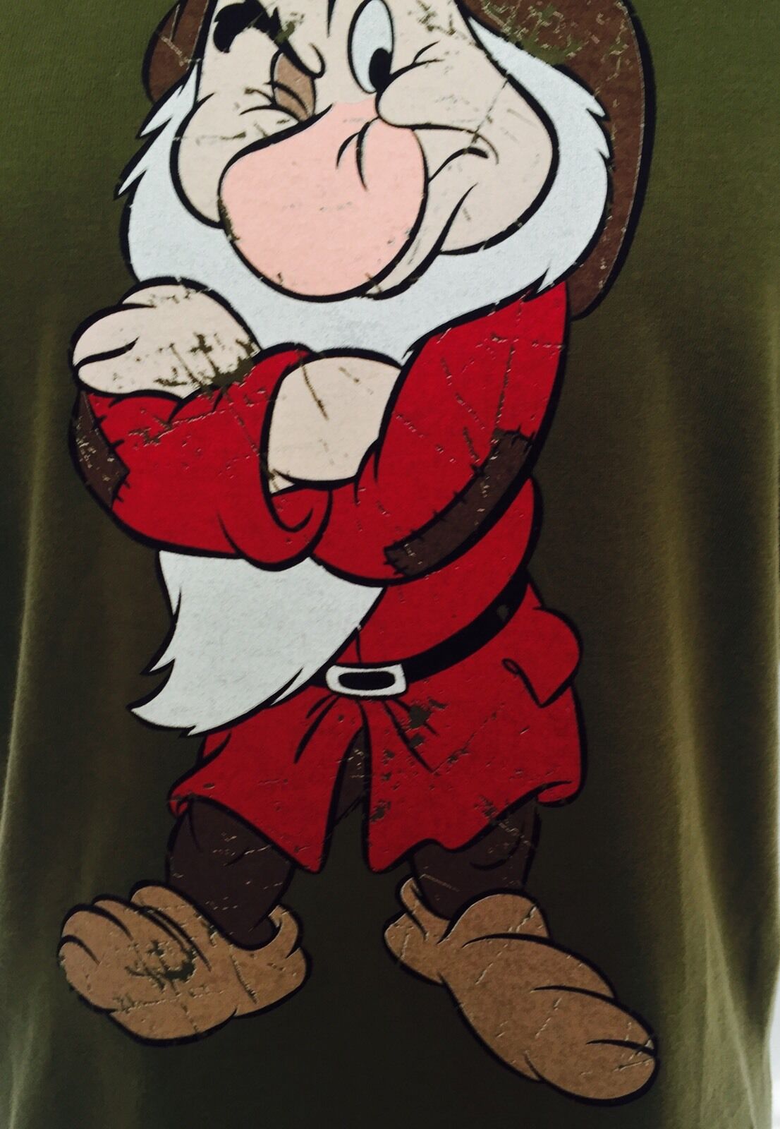 Brontolo Disney Distressed Style Grumpy Tee. NWT Size M Retails $42 Price $22