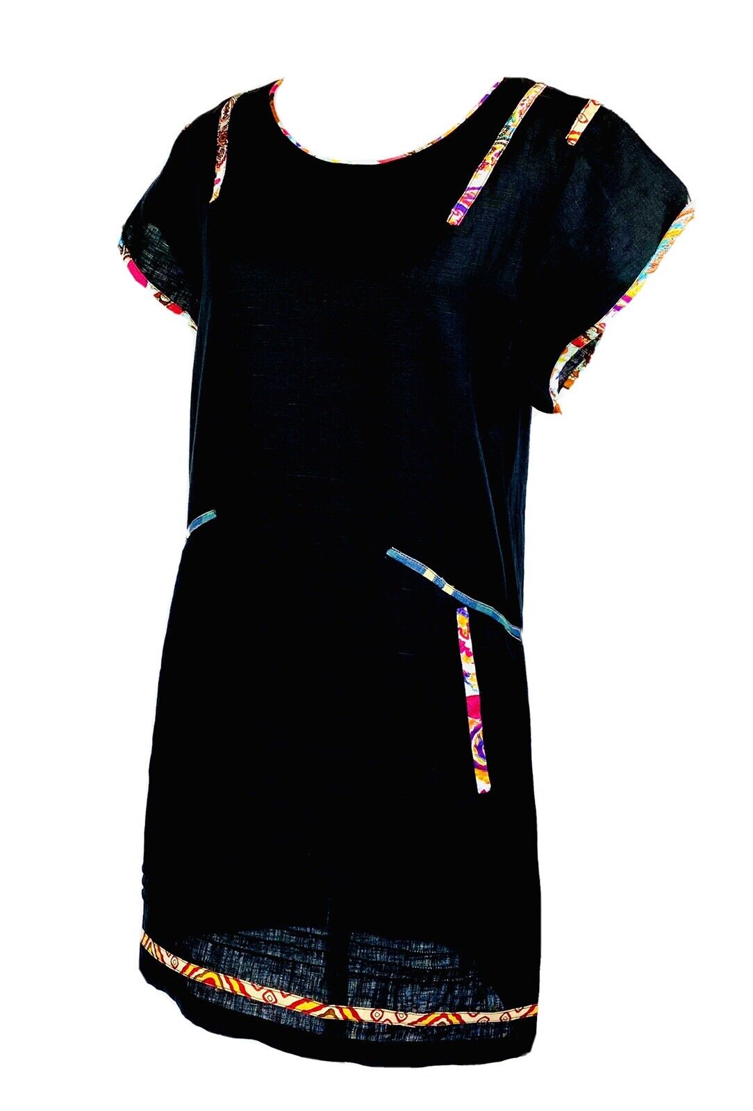 Amaran Linen Black  Dress Retail $109 Price $49 Size Small NWOT