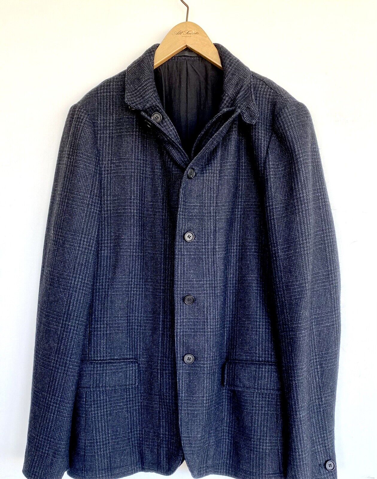 AllSaints Dassow Blazer Wool Mix Size 38 M Retail $505 Price $225 Double Lapel