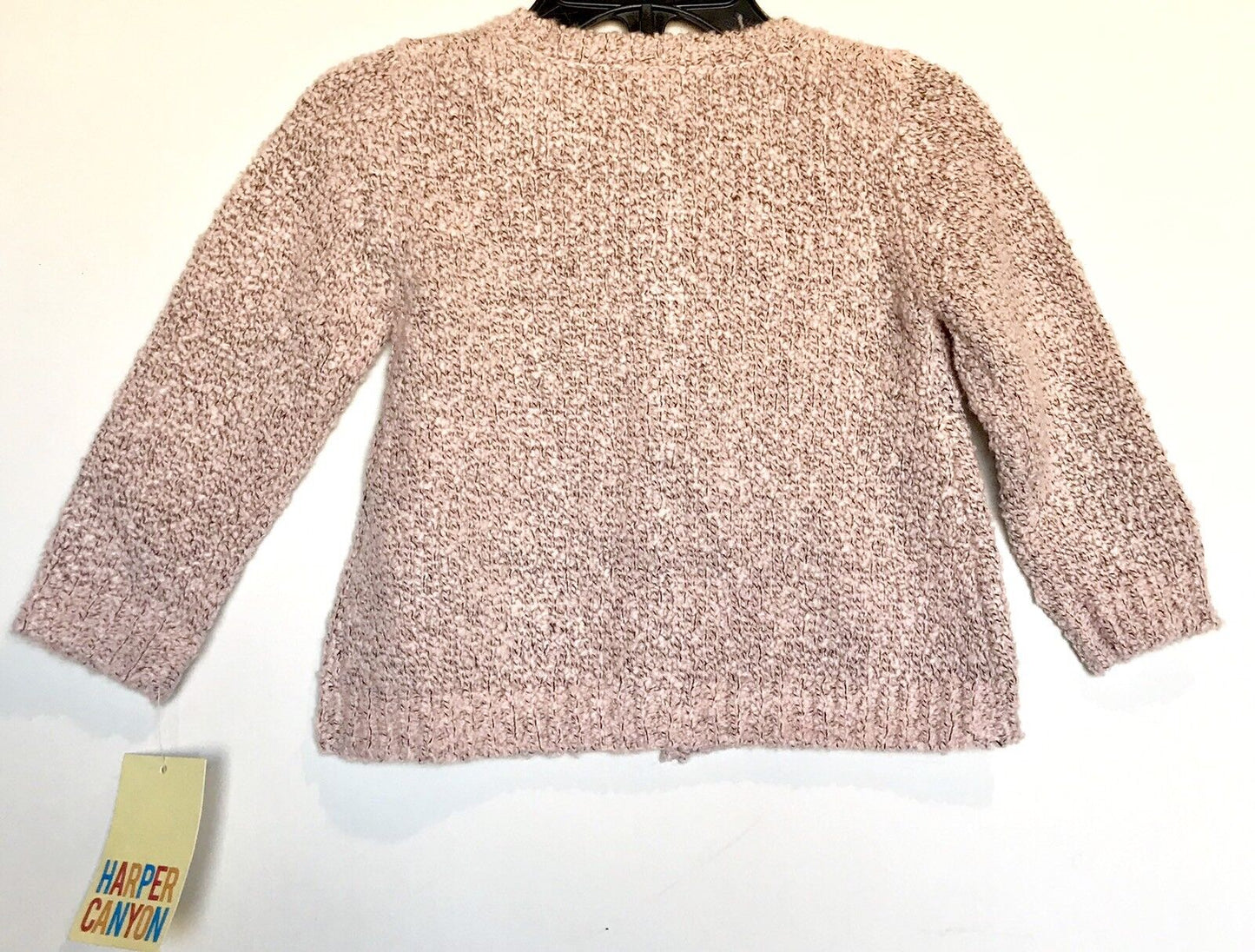 NEW Harper Canyon Soft Teture Pink & Gray Fleck Cardigan 18 Months NWT Price $15