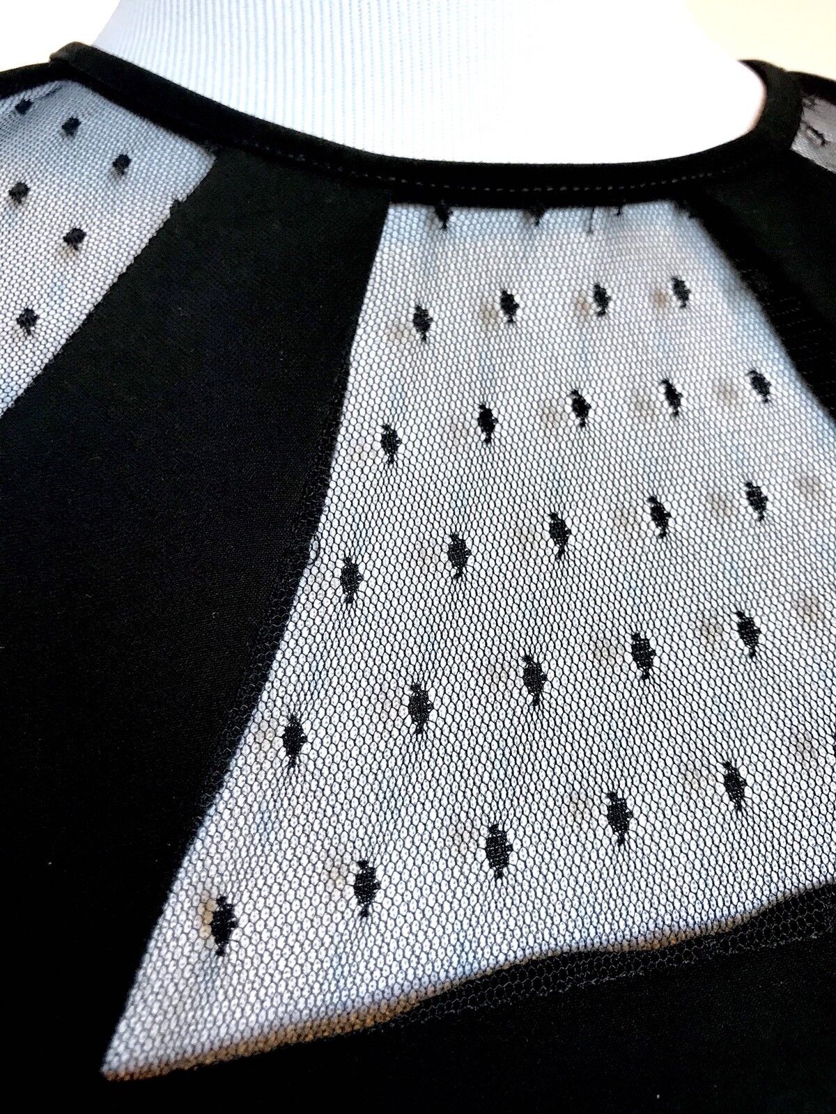 Parker Black Fitted Dress Net Cutouts. NWT Size S. Retails $325 Price $149