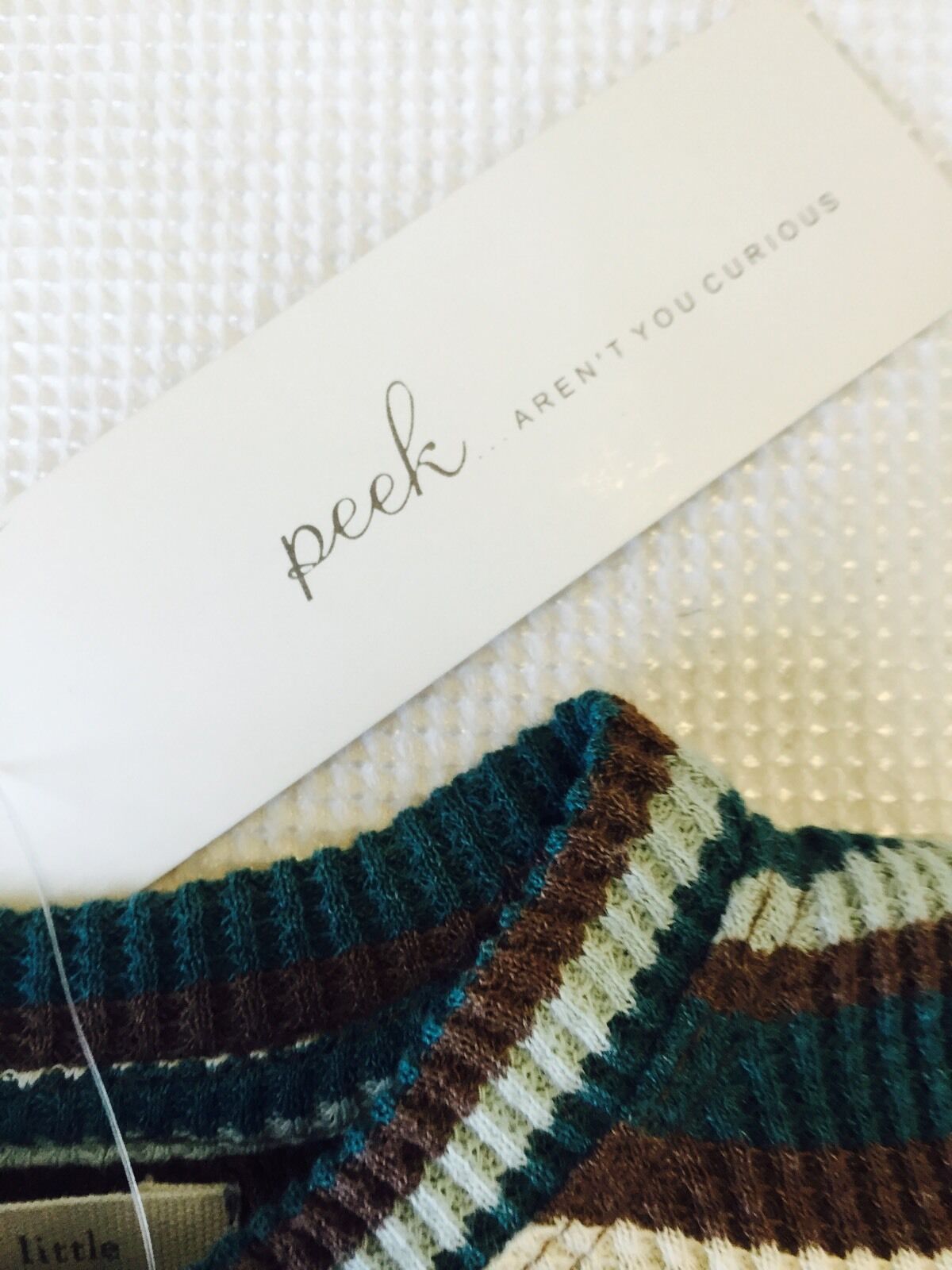 Peek Little Peanut Teal Stretch Long Sleeve Top NWT. 0-3 Months. Price $ 12.95