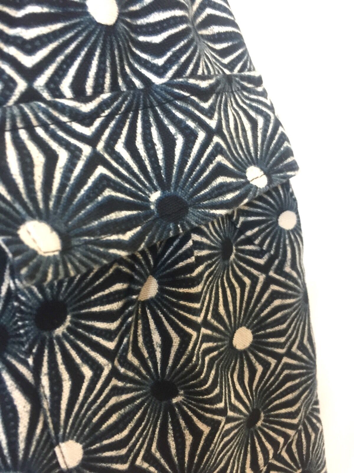 Free People Flared Skirt Blue Black White Sun Retail $88 Price $38 NWT