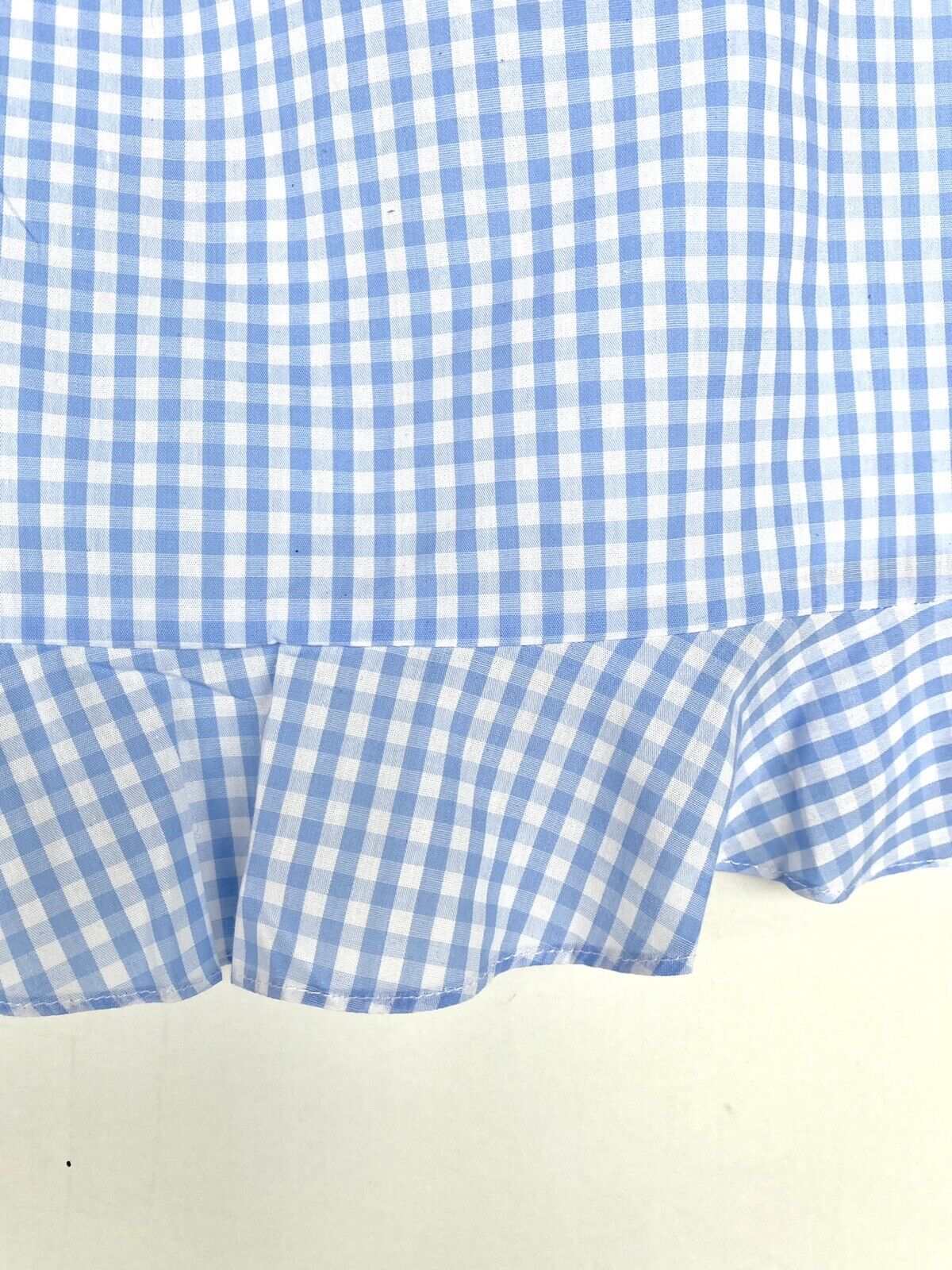 J Marie White embroidered Samm blue check skirt size S Retail $68 Price $34 NWT