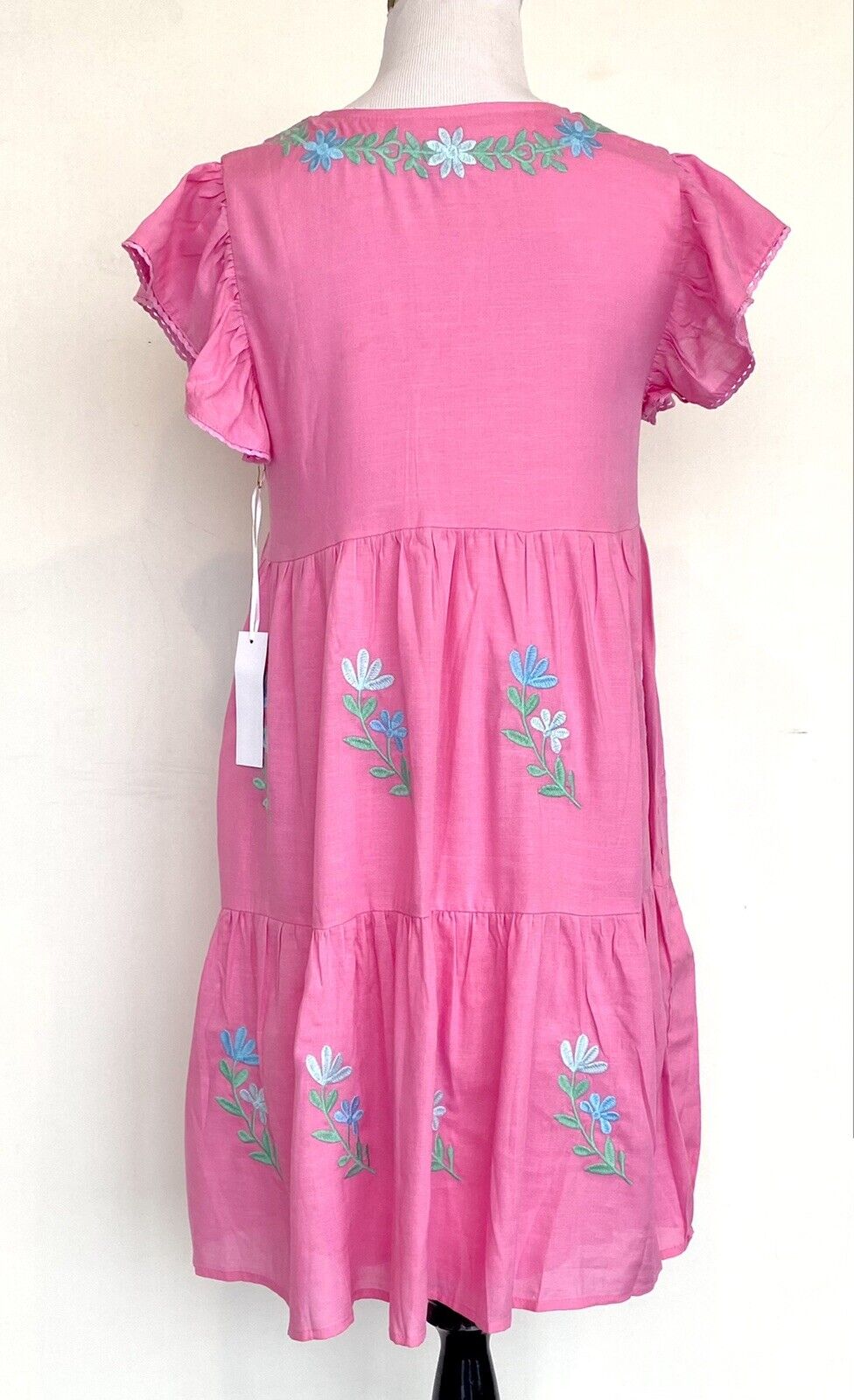 NWT J Marie embroidered Linen Mix Malia Dress size XSmall Retail $118 Price $69