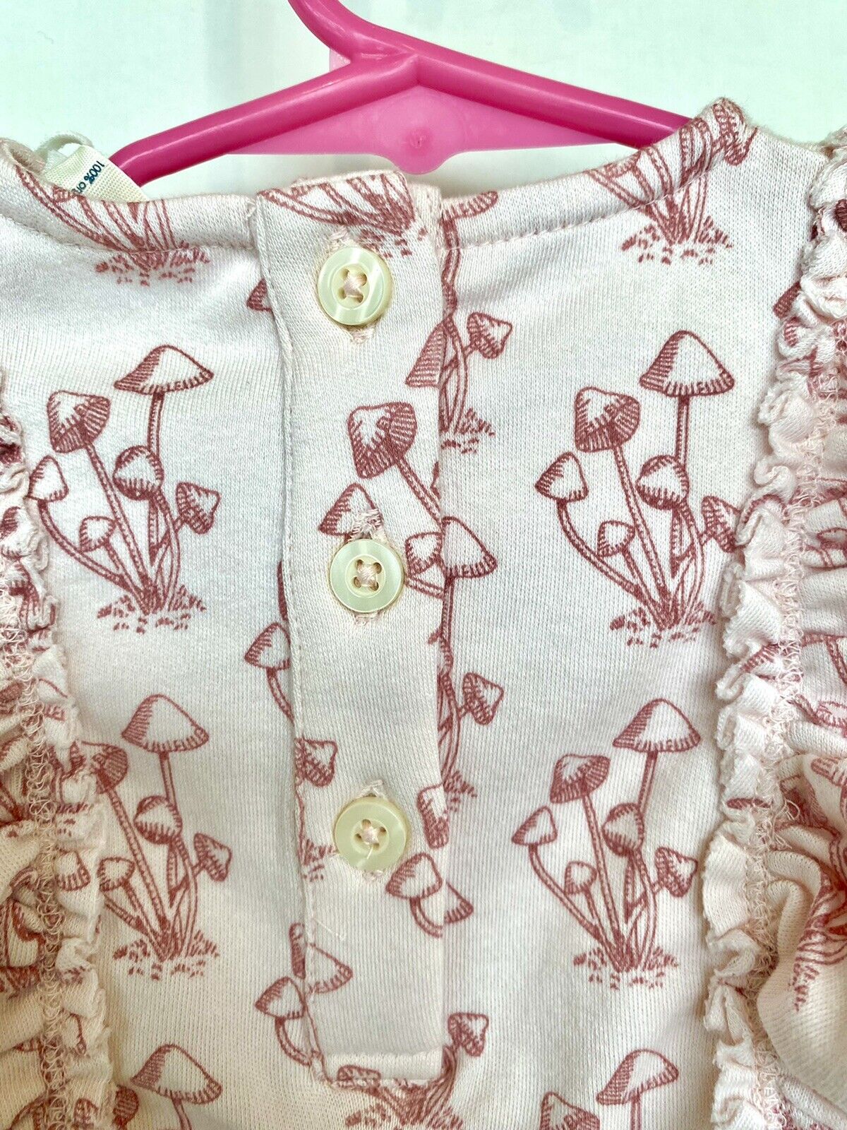Kate Quinn 100% Organic Cotton Ruffle Top Retail $32 Price $22 3-6 M Pink