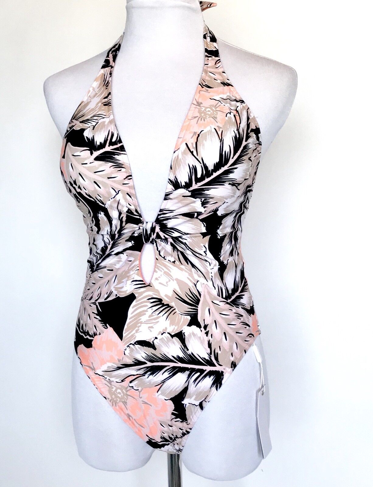 Seafolly Hothouse Floral Deep V Swimsuit NWT Retails $182 Price $68 Size 4