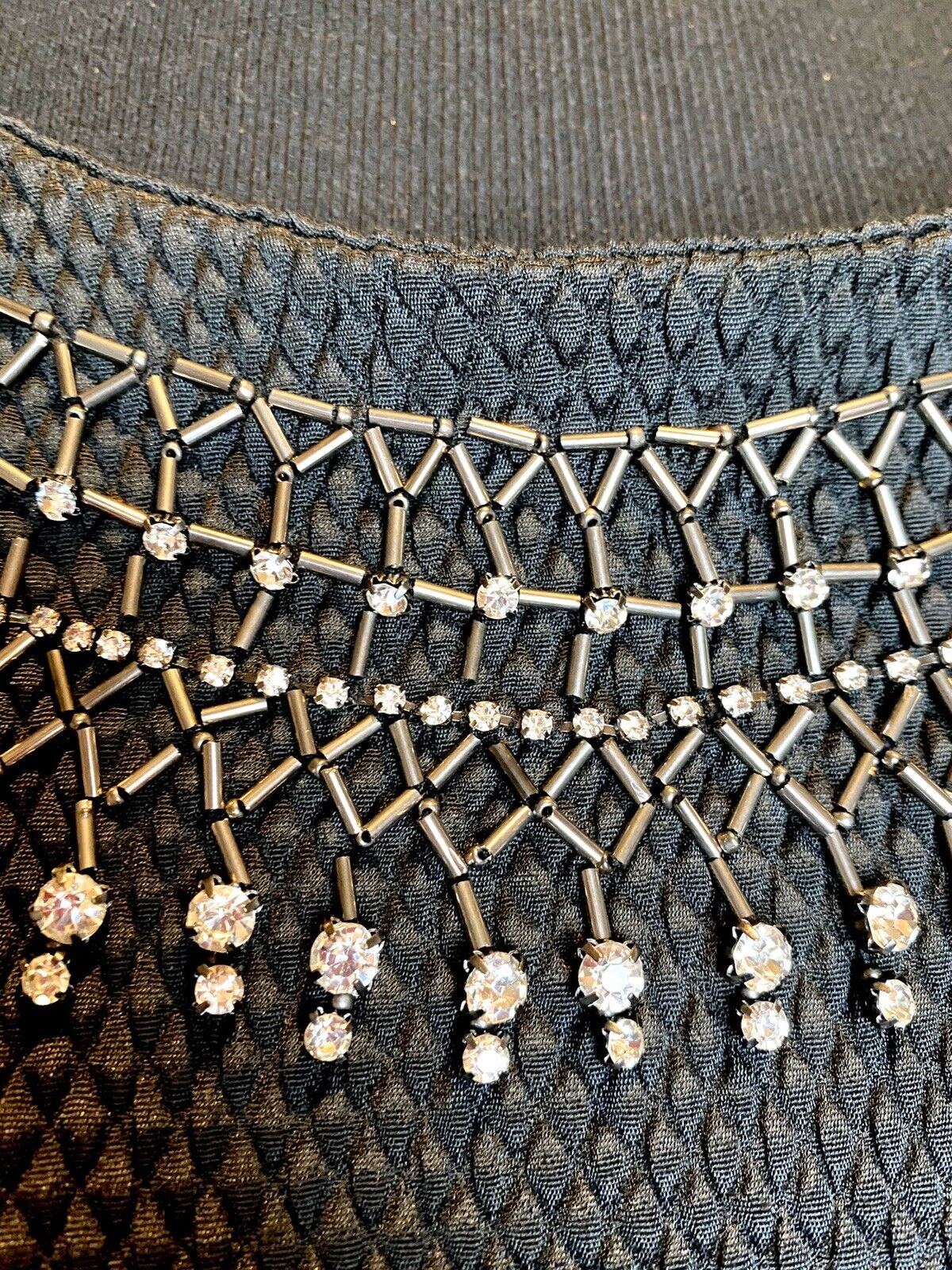 Cupcakes And Cashmere Embellished Shift Dress Black Sz S Retail $130 Price $38
