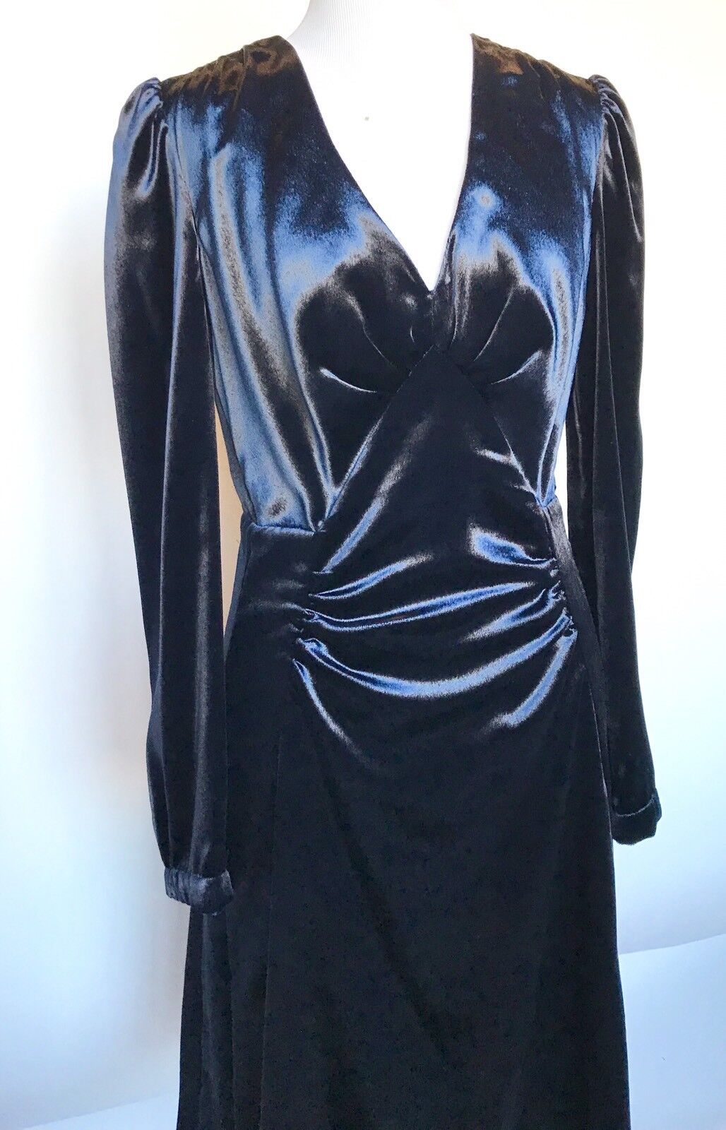 Prada Soft Blue Draped Dress. NWT Size Italian 38 US 2 Retails $2070 Price $1100