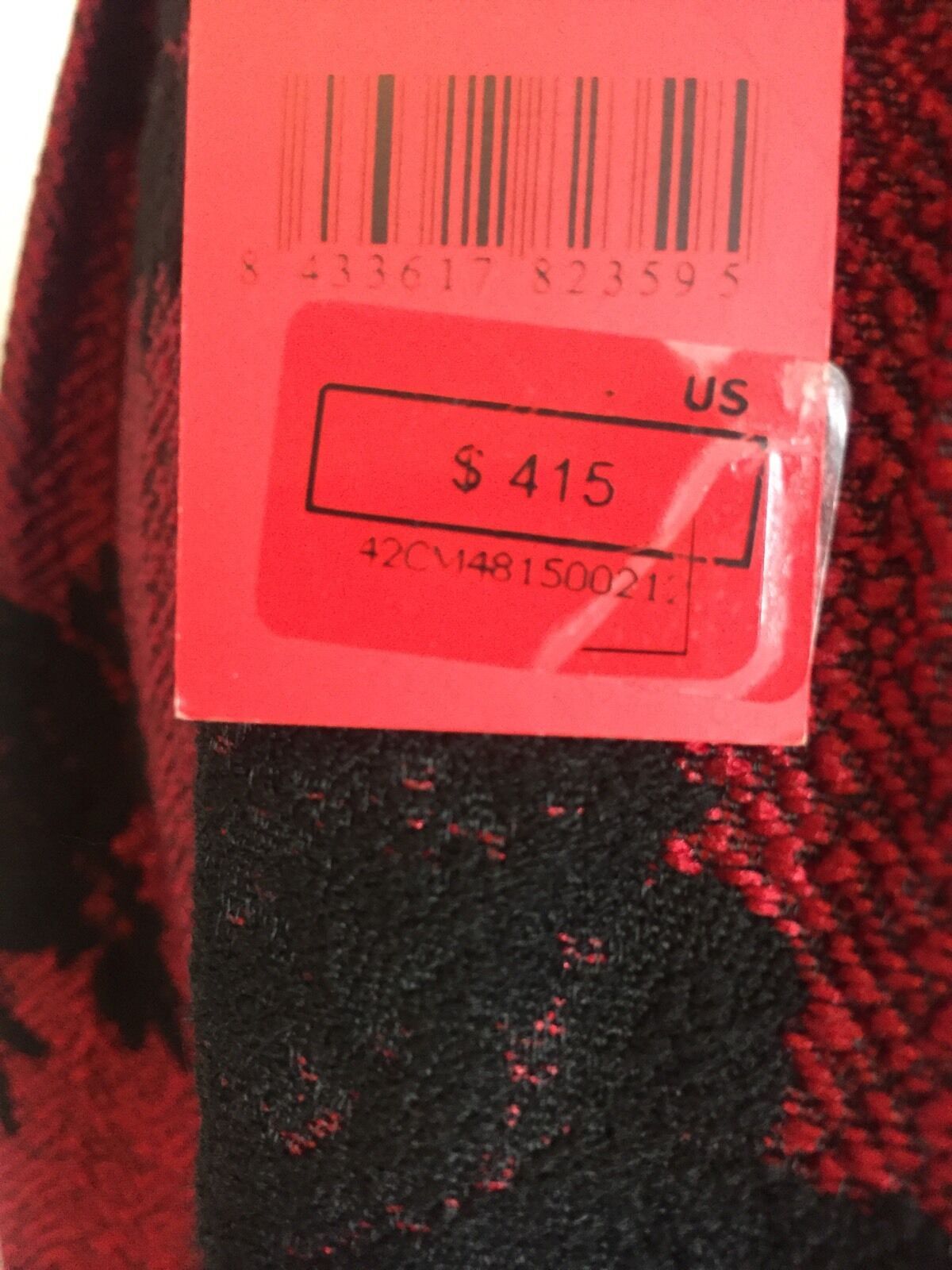 Carolina Herrera Red & Black Rose Skirt NWT Retail $415 Price $175 Size 4