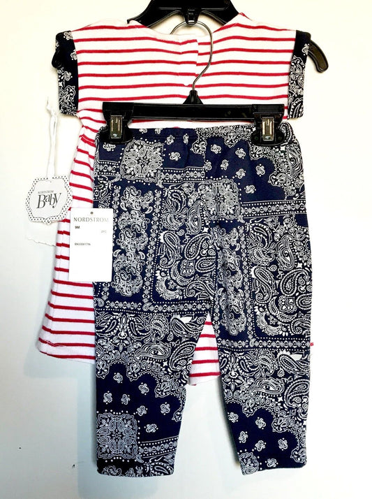 Nordstrom baby girl 2 Pc Dress & Paisley Pants NWT Price 16 9M