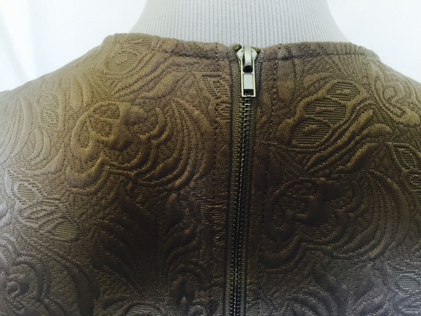 TAVI Taupe Beige dress with diamante detail. Stitched Detail NWOT Size S $39