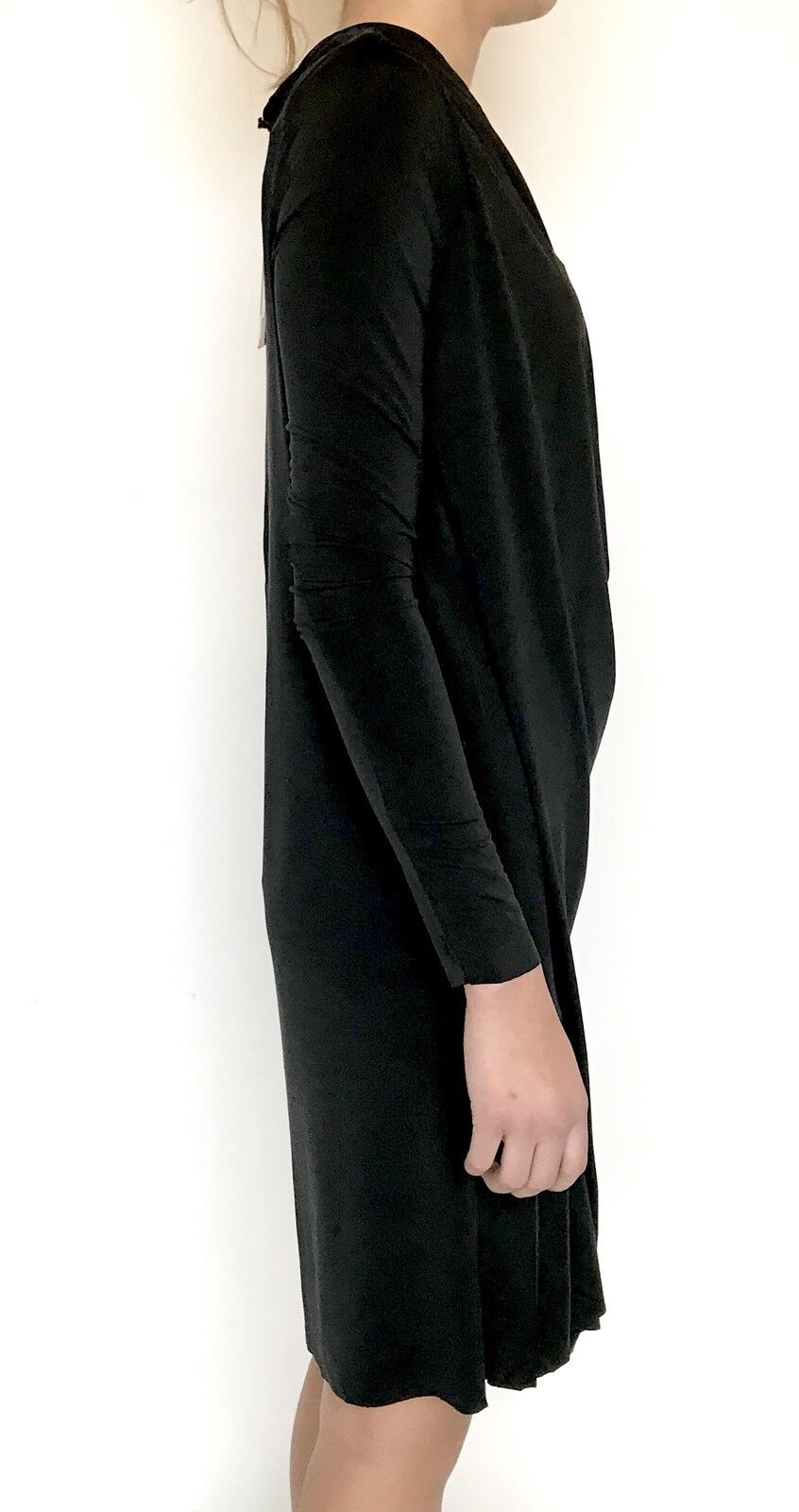 AllSaints Amei LS Black Dress. Retails $215 Price $98 NWT Silky Stretch Size XS