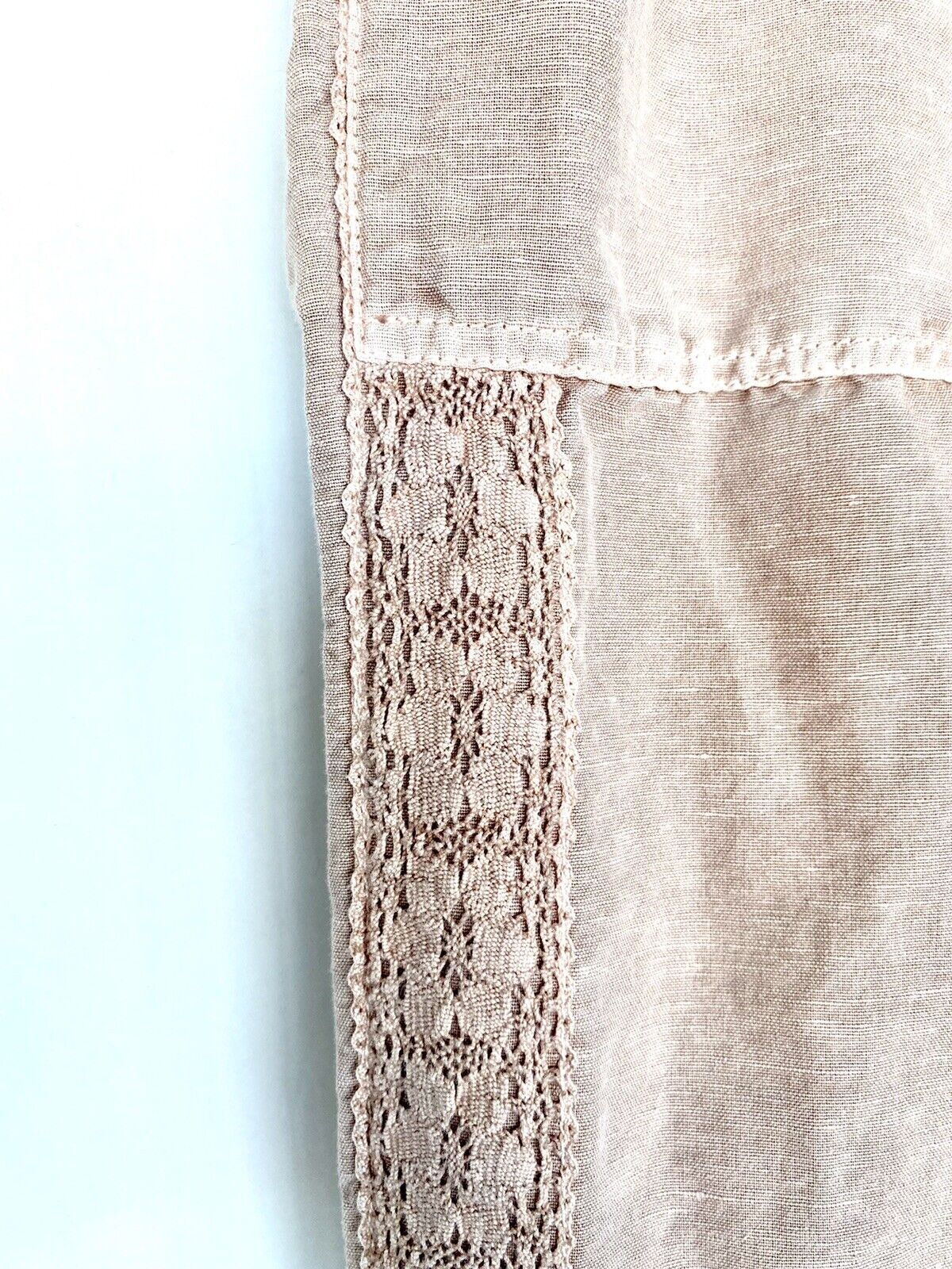 Sundance Organia Cotton Pants Lace Side Panel Retail $98 Price $56  Size 2