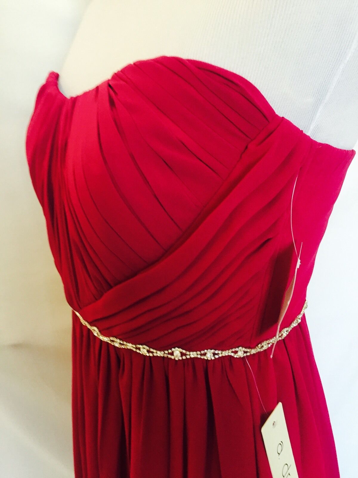 A.Drea Pink Prom Formal Diamante Strapless Dress. NWT Retail $98 Price 38