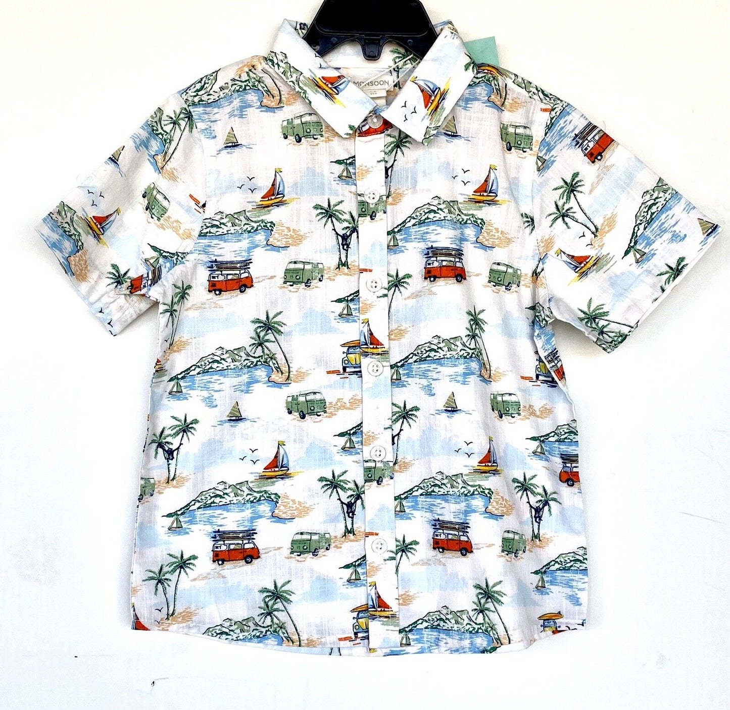 Monsoon Vintage Style VW Camper Van SS White Shirt 2-3 Y Price $35