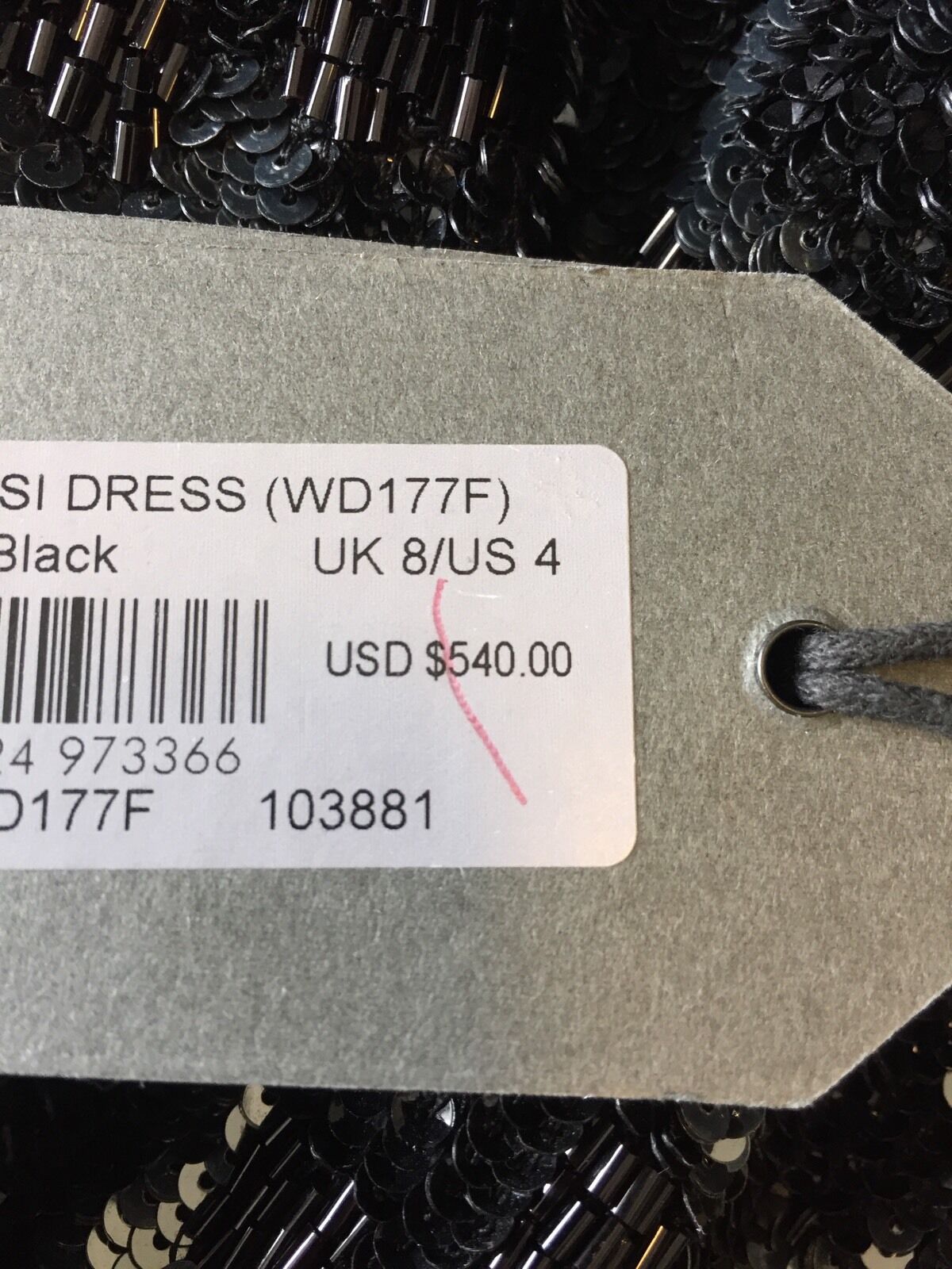 AllSaints Massi Sequin Formal/prom/ Black Dress. Sz 6 NWT Retail $540 Price $185