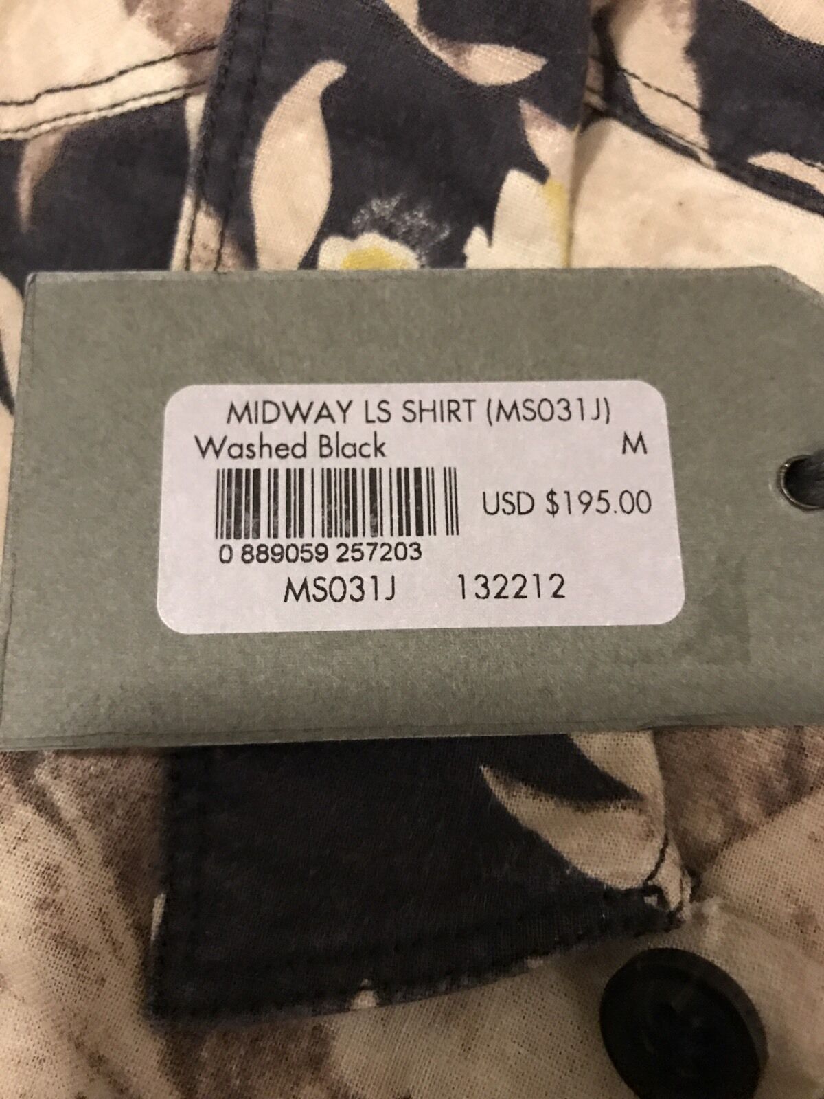 AllSaints Midway Linen Cotton LS Shirt  Retail $195 NWT Price $79 All Saints M