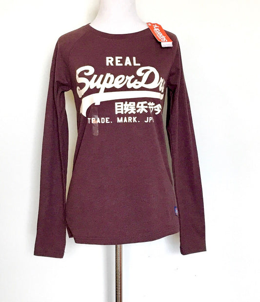 Superdry Vintage Logo Long Sleeve Tee NWT Size XS Retail $44 Price $33