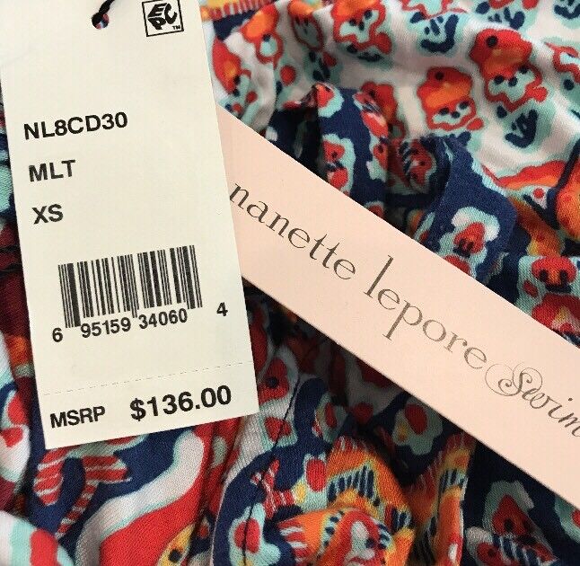 Nanette Lepore Swim Cover Up Dress NWT Size XS Retail $136 Price $69