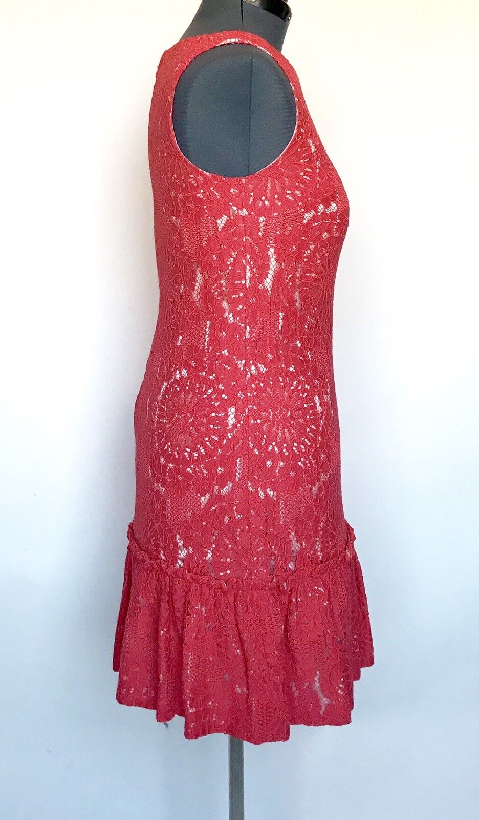 Eliza J Coral Orange Lace Shift Dress NWT Retails $168 Price $69 Size 10