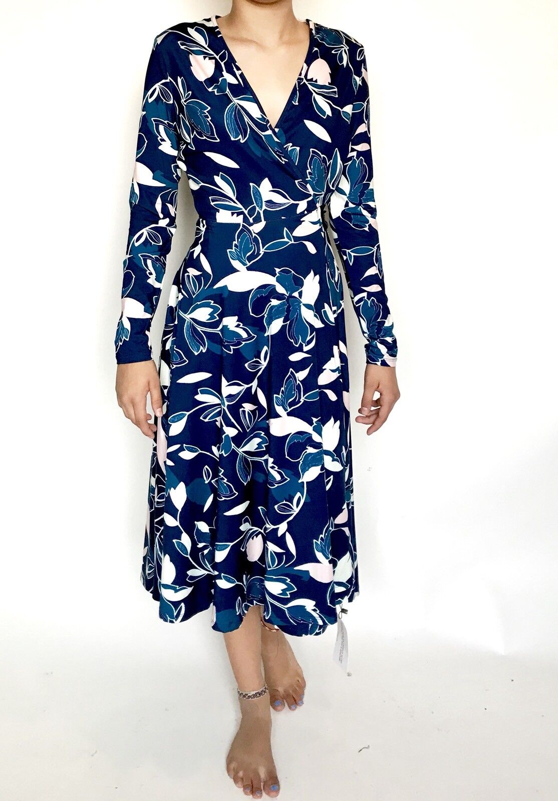 Yumi Kim  Around Town Midi Wrap Dress Size XS Retail $178 Price $78 NWT